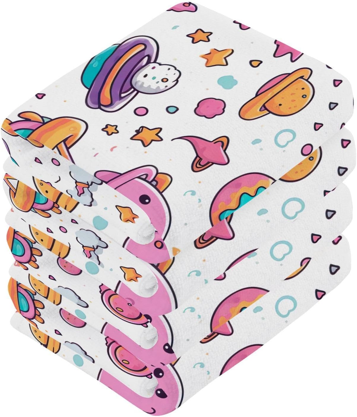 Cartoon Planet Washcloth Set