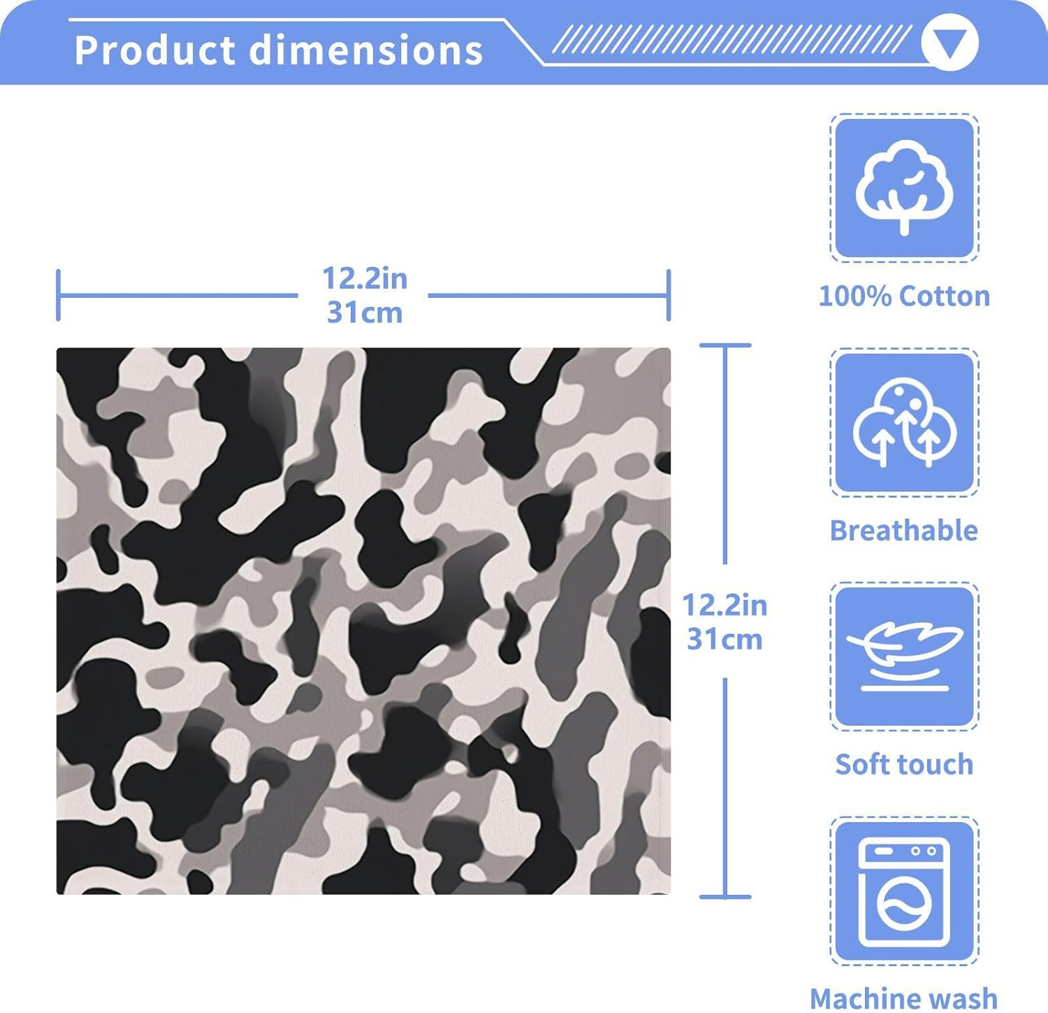 Camo Soft Absorbent Washcloths