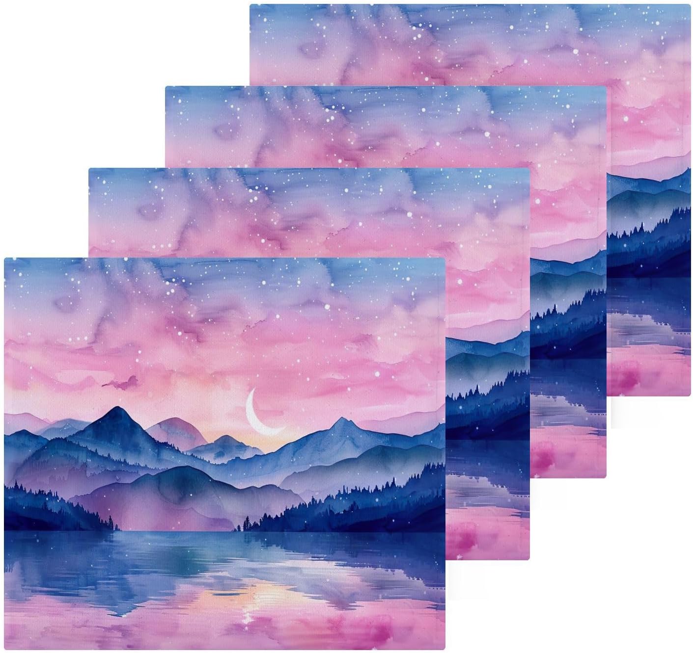 Discover the HuXiao Beauty Pink Mountain Washcloth Set