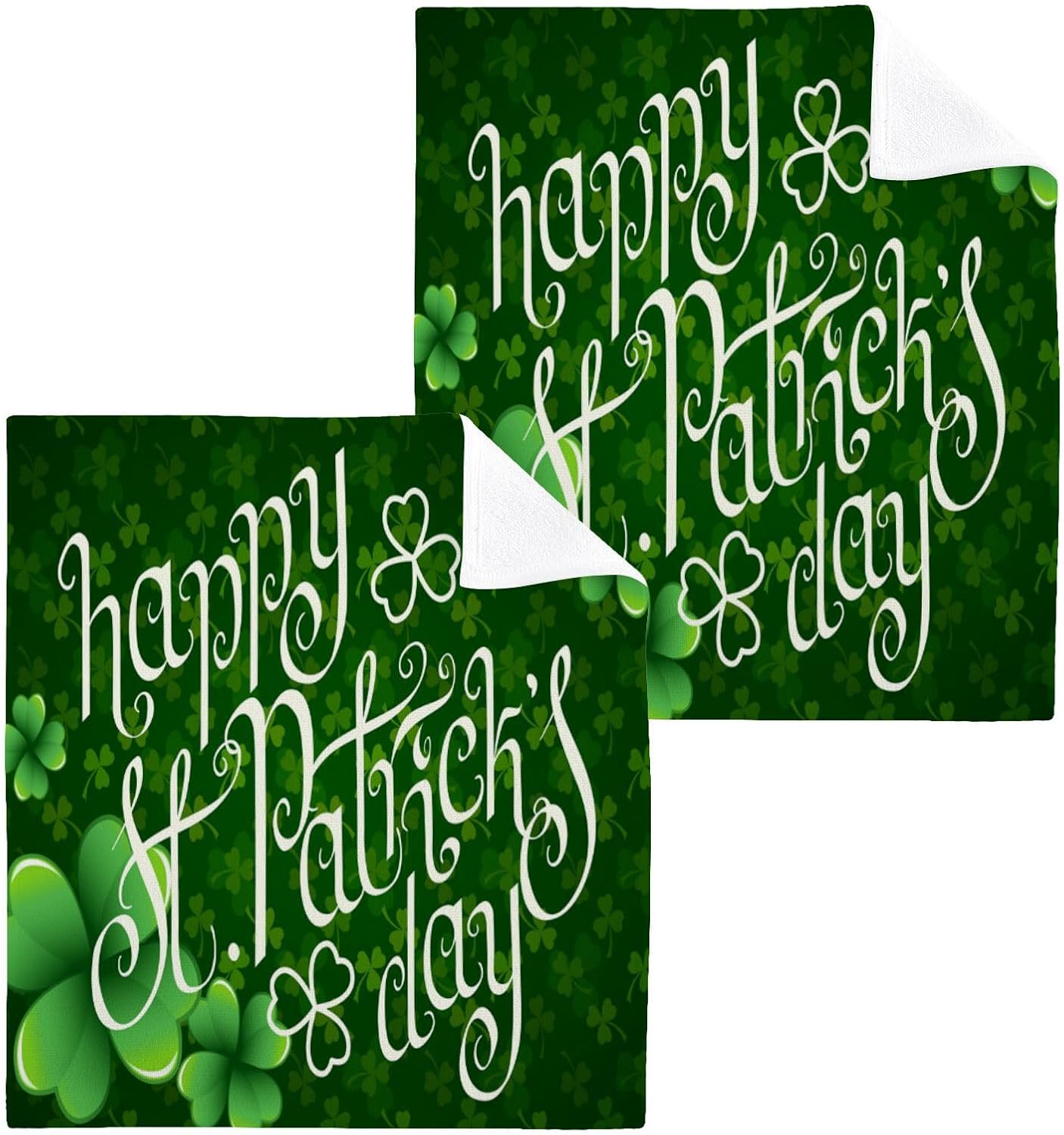 St Patricks Day Soft Cotton Washcloths