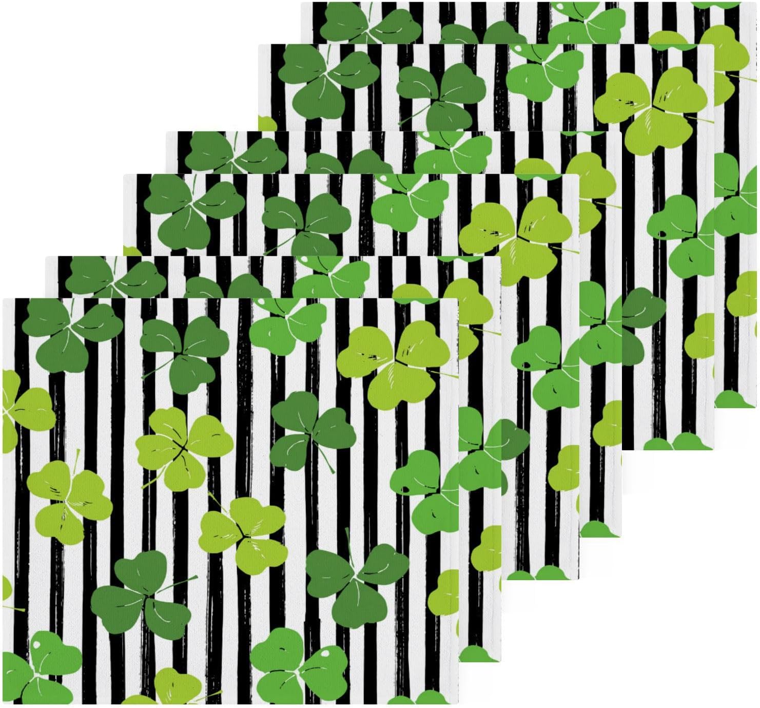 YETTASBIN St Patricks Day Shamrock Washcloths 2 Pack