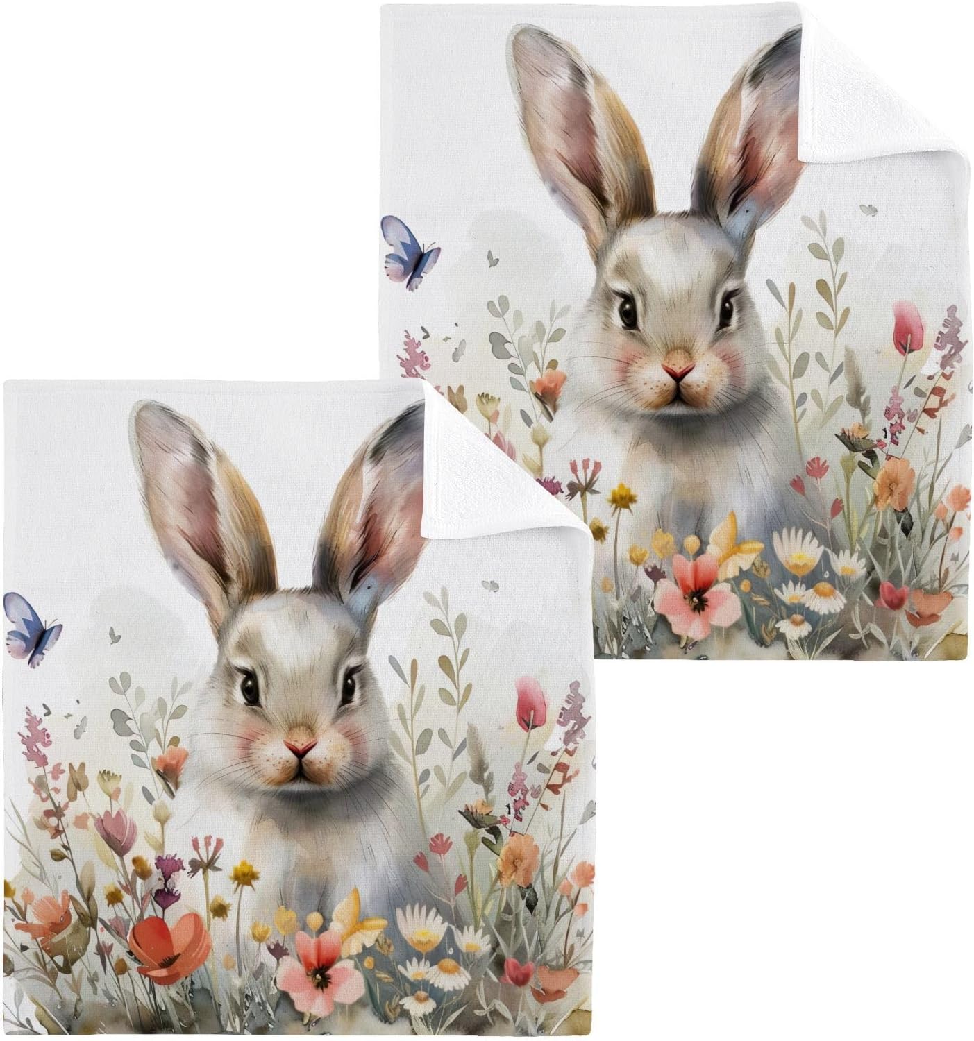 Cute bunny washcloths for babies Soft absorbent reusable washcloths