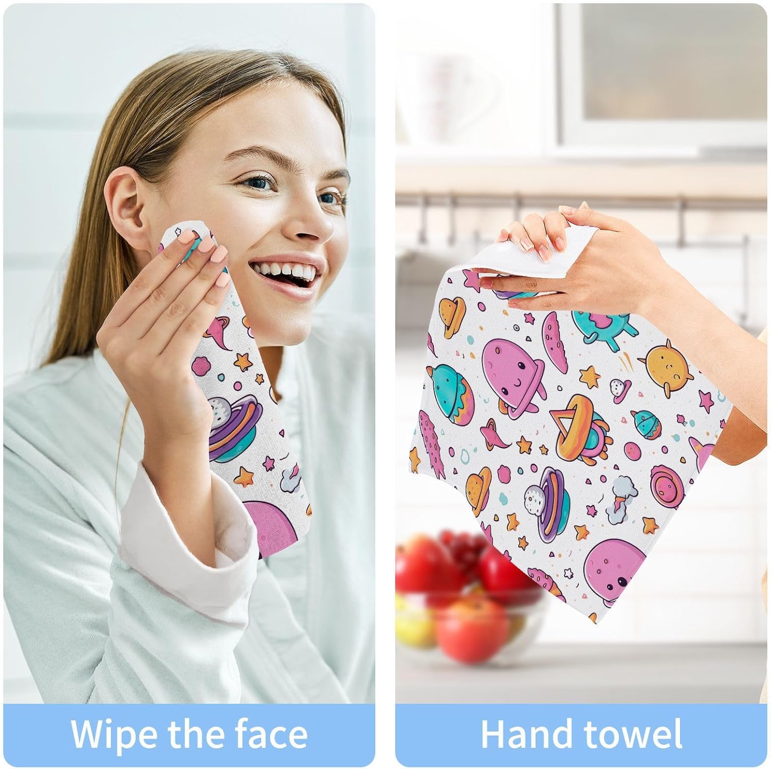 Cartoon Planet Washcloth Set
