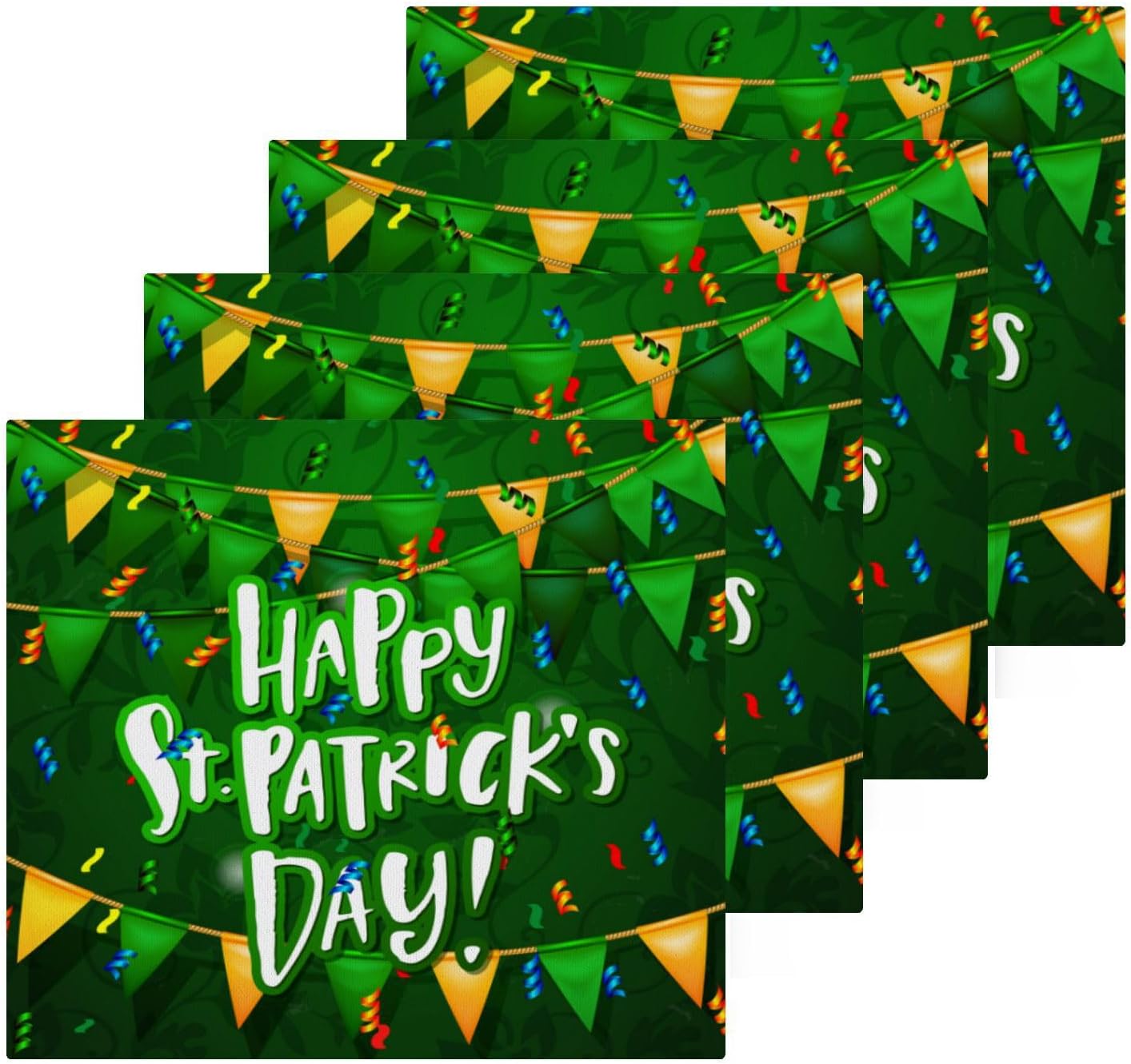 St Patricks Day Washcloth Set Soft Reusable
