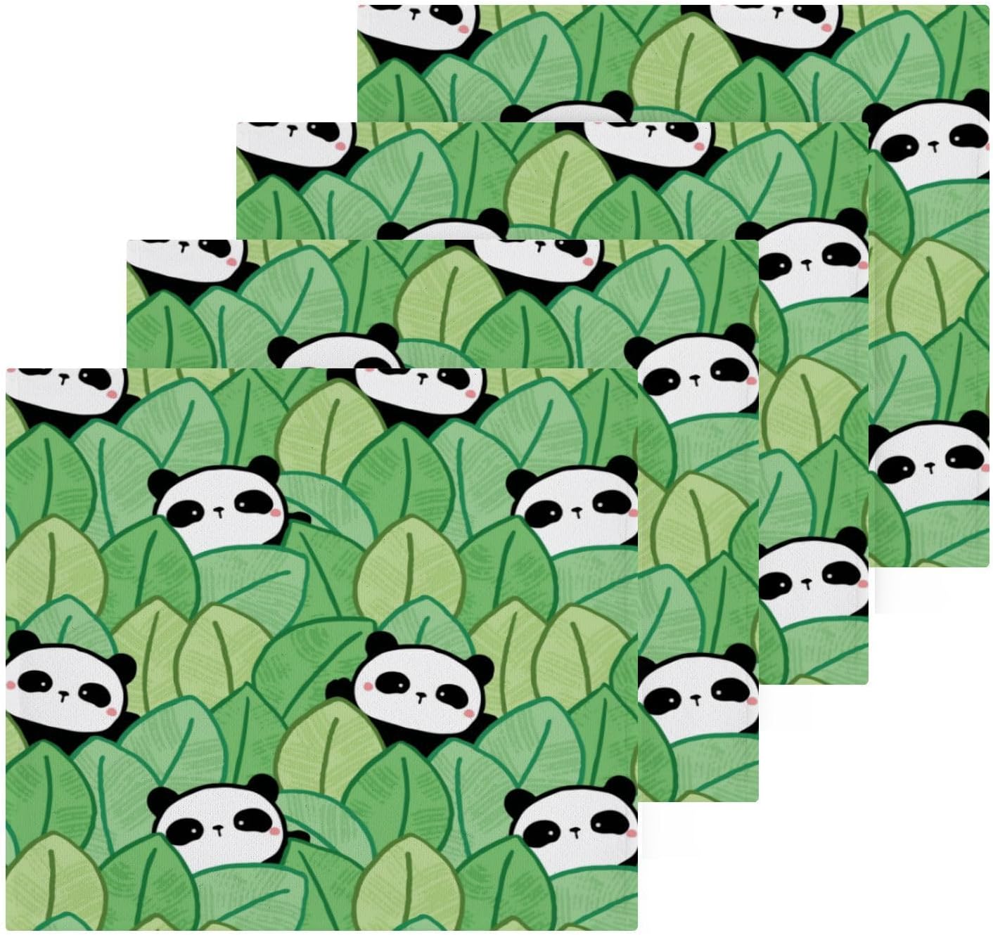 cartoon panda washcloths 2 pack