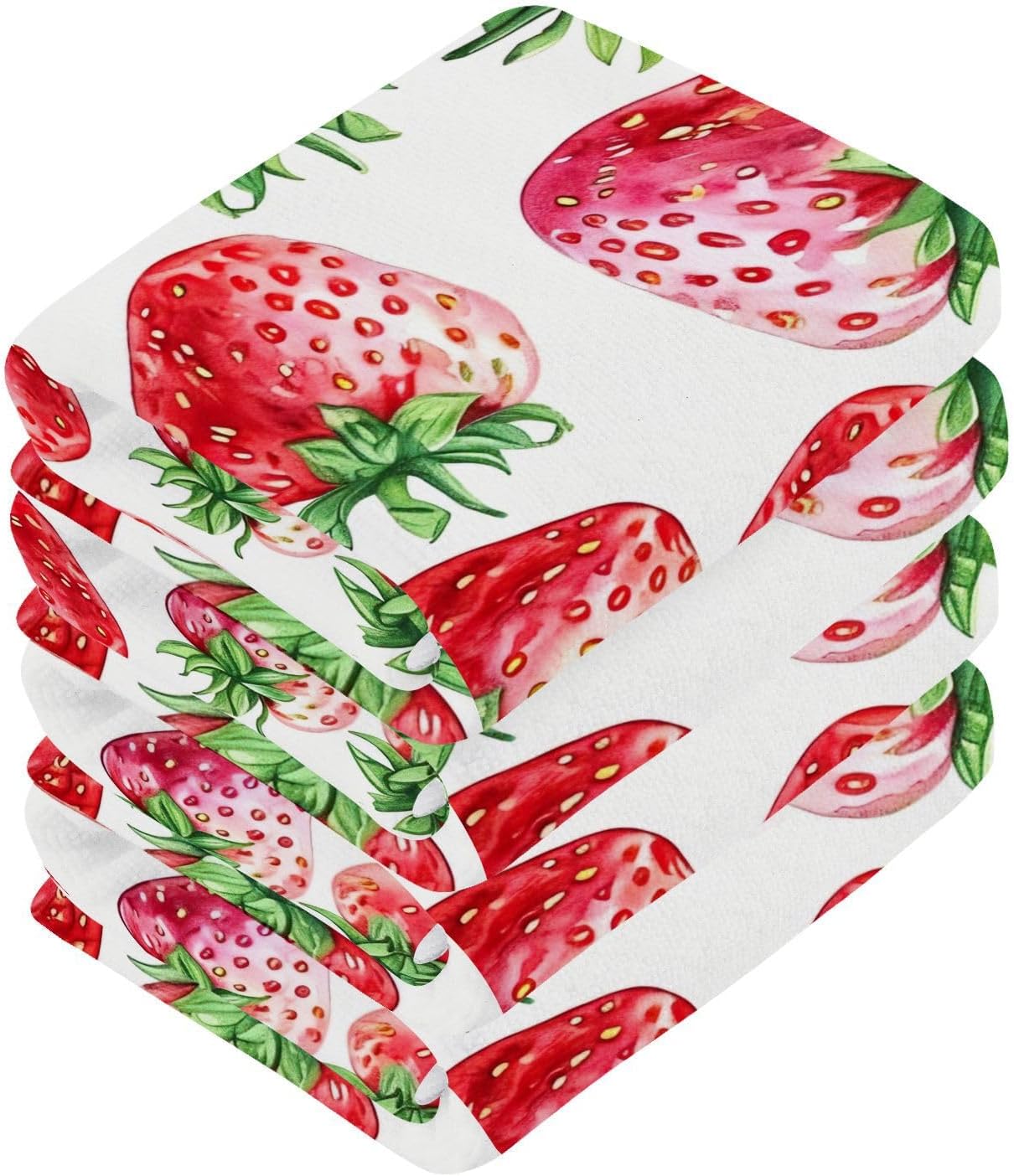 Strawberry Soft Washcloth Set for Faces and BATH
