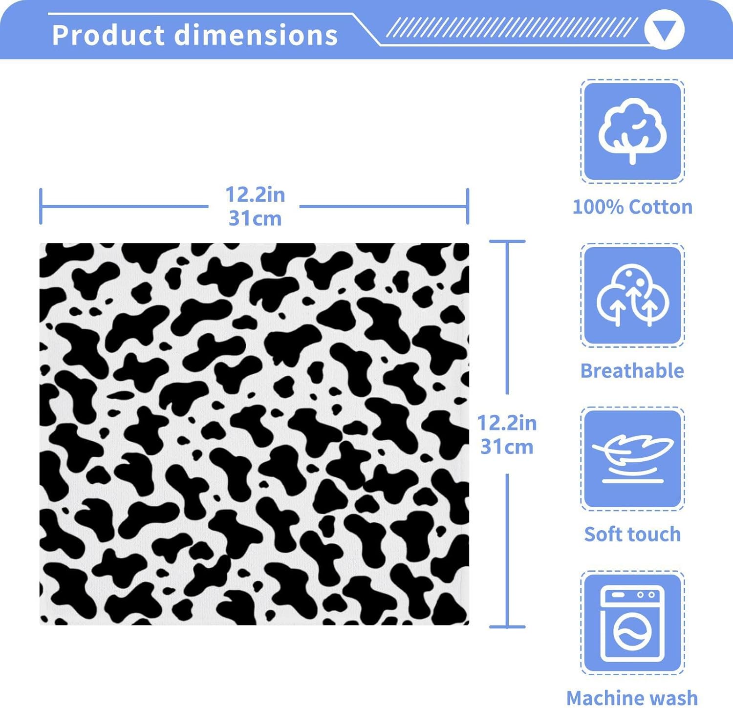 Masterpiece Cow Print Washcloth 2-Pack