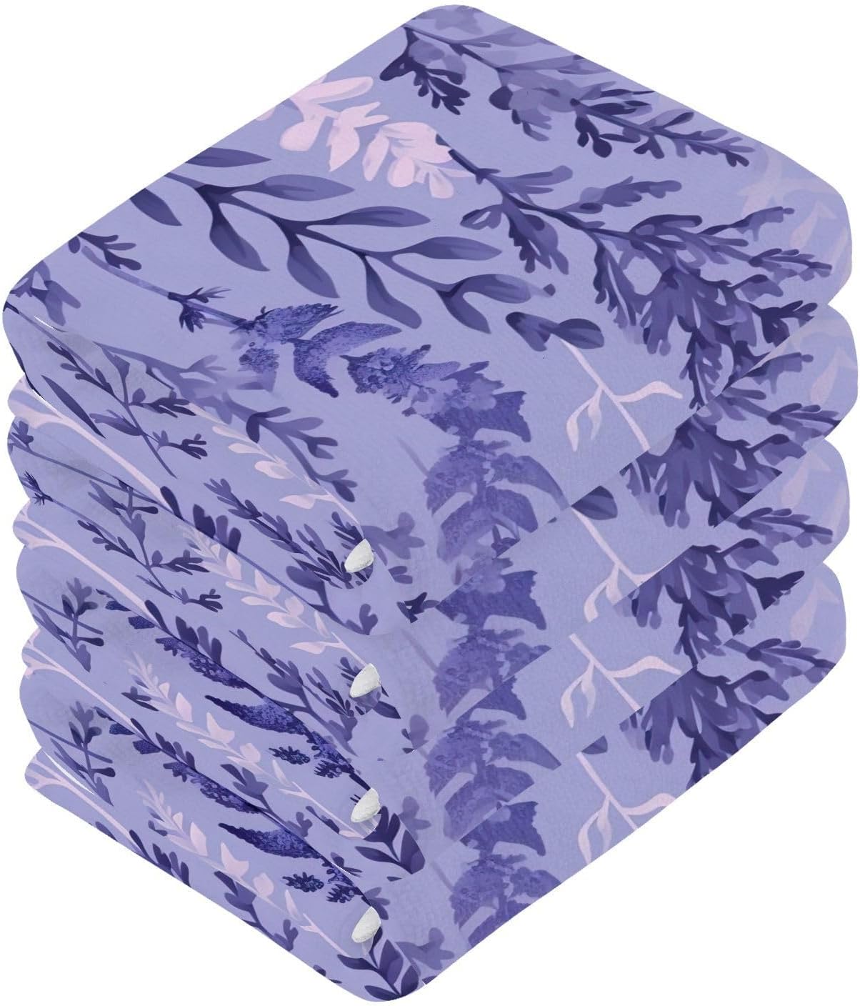 Lavender Soft Cotton Baby Face Towels Reusable Washcloth Set