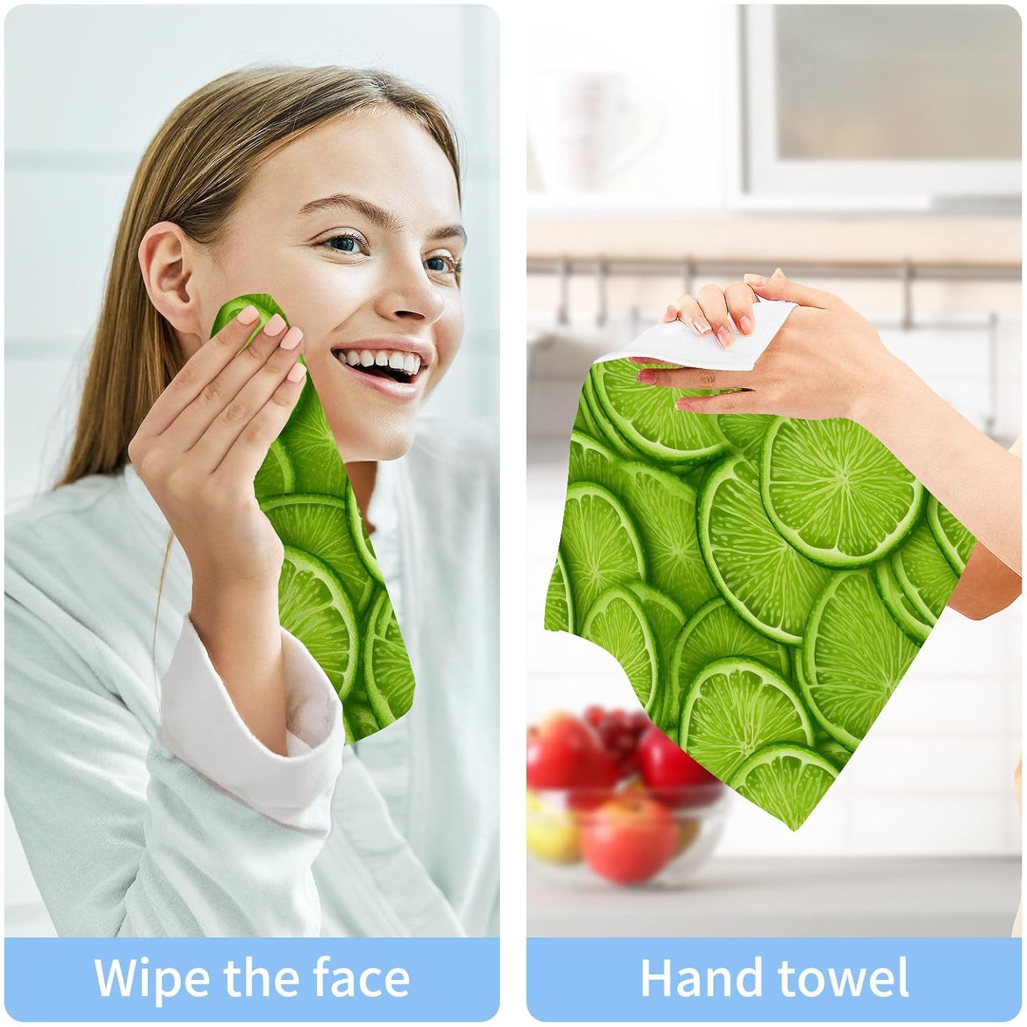 Yeddatis Yettasin Lime Lemon Washcloth 2 Pack Set