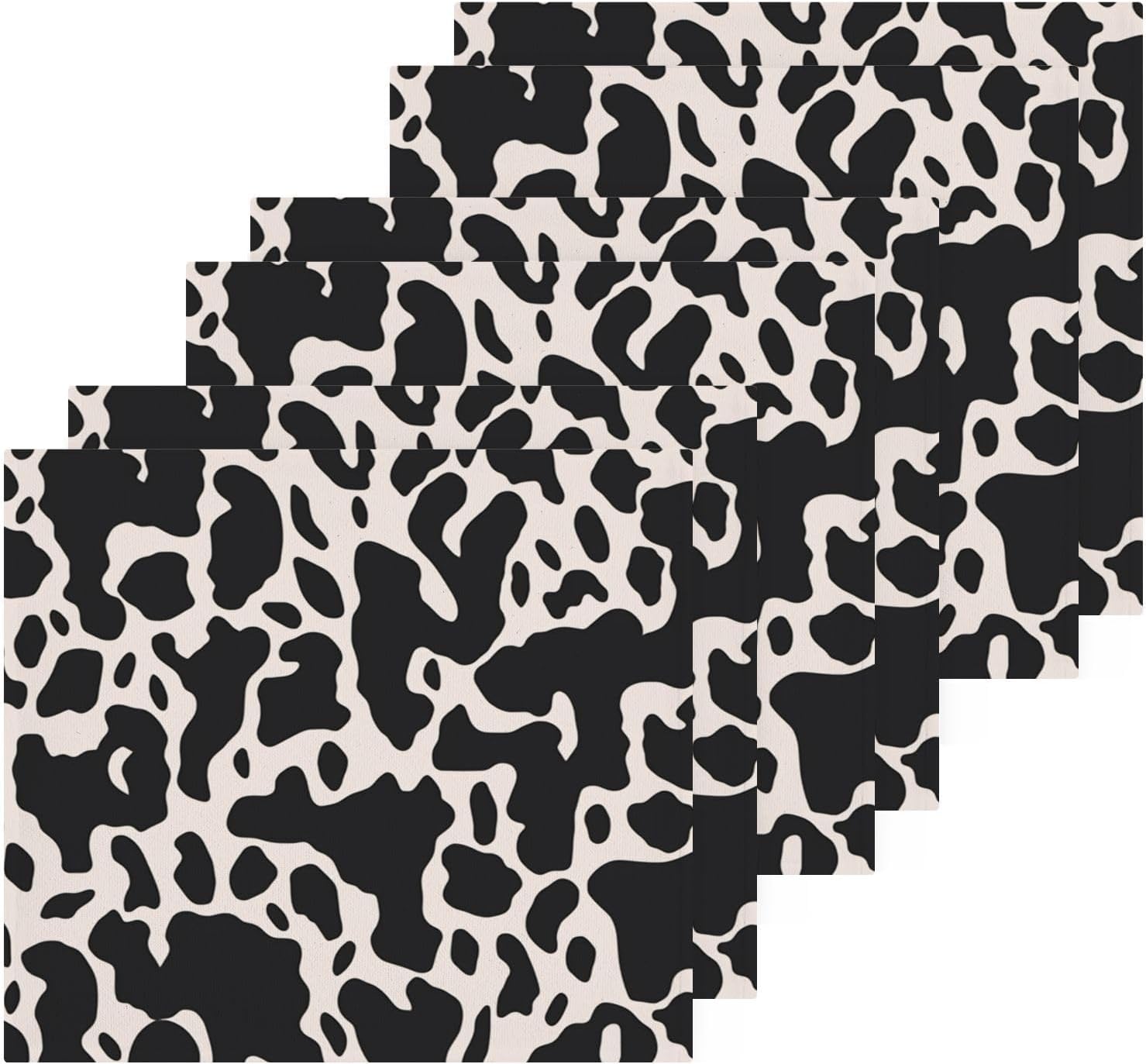 Stylish Cow Print Washcloths 2-Piece Set