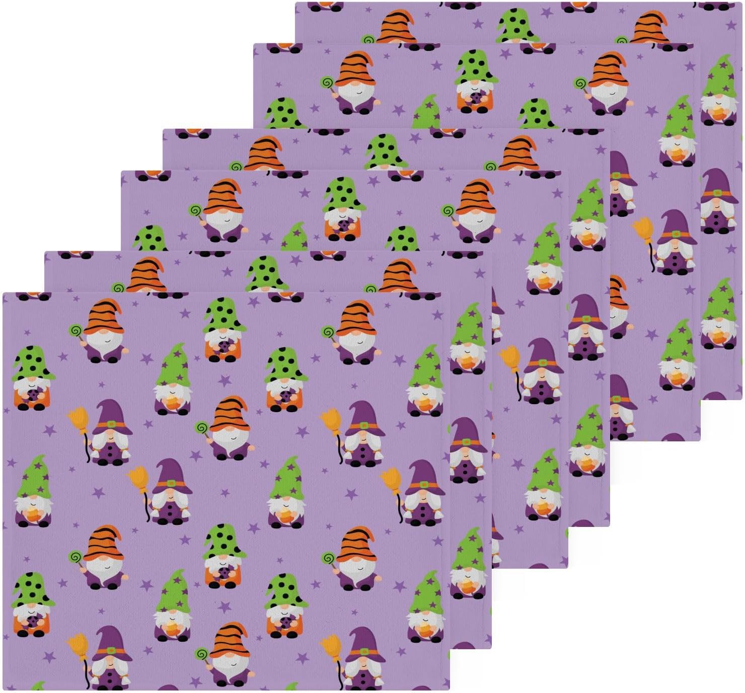 Halloween Gnome Washcloth Set 12x12