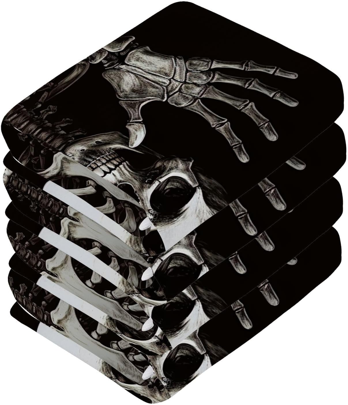 YettasBIN Skeleton Washcloth 2-Piece Set