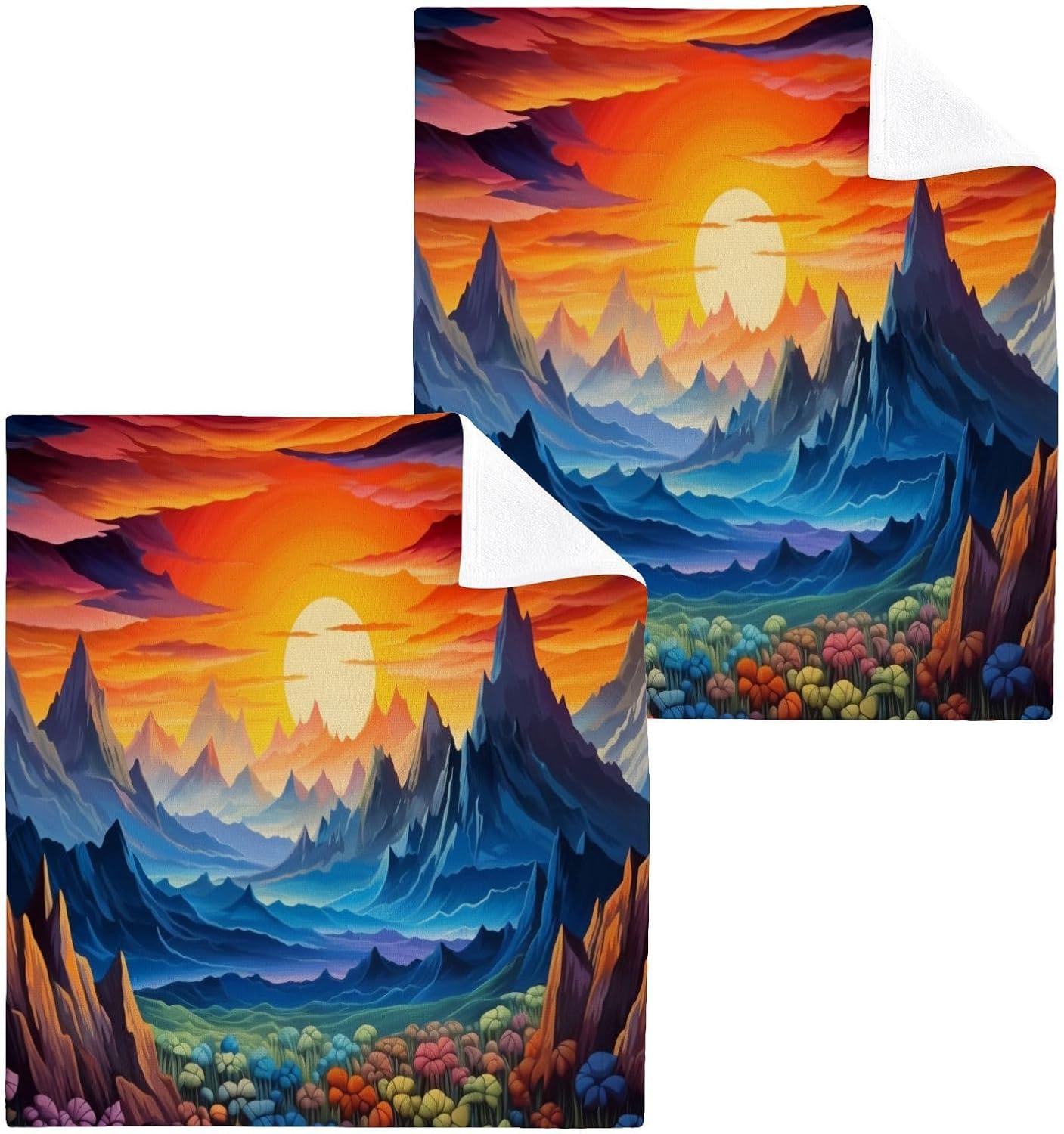 Nature Mountain Soft Washcloth 2Pack