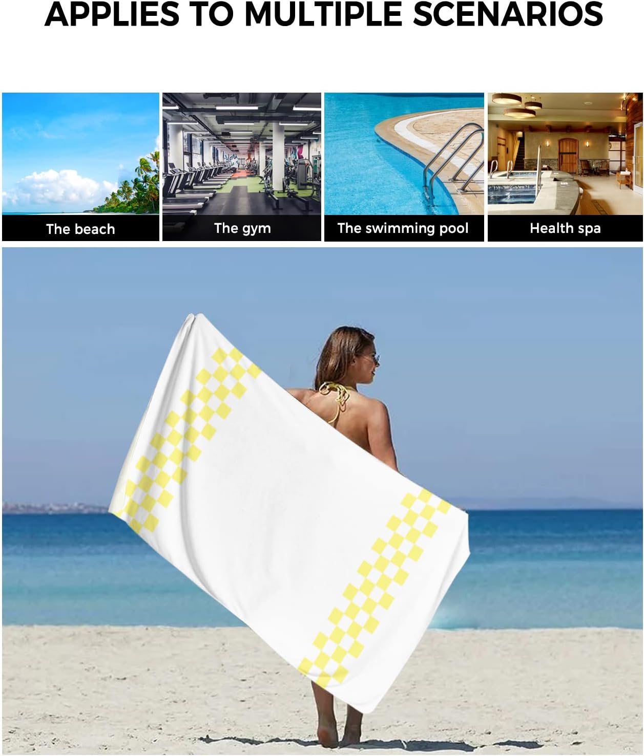 High-Quality Abstract Lattice Towels Set