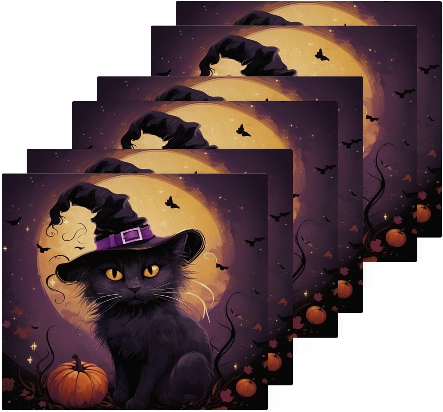 Halloween Cat Washcloths 2 Pack