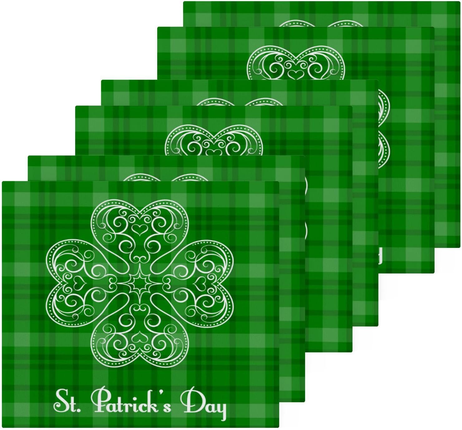 St Patricks Day Clover Washcloth 2-Pack Soft Reusable