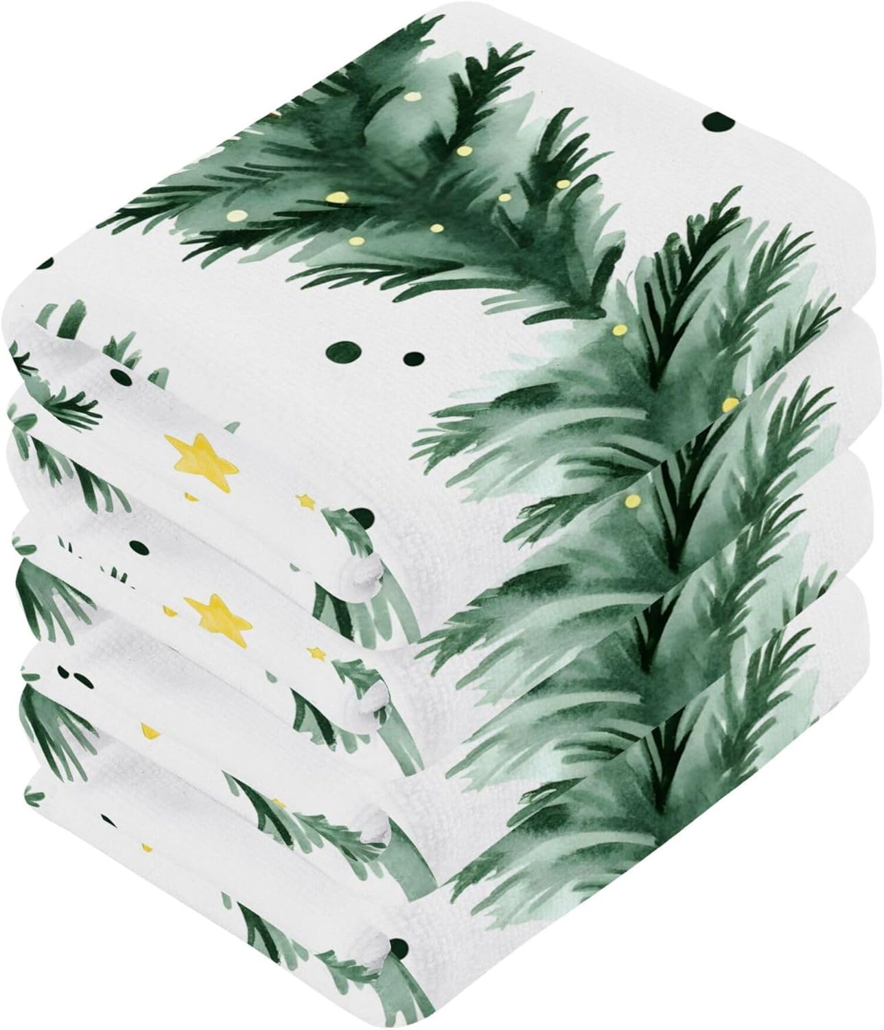 Xigua Christmas Tree Washcloth Set - Fast Drying Multi-Purpose Towels
