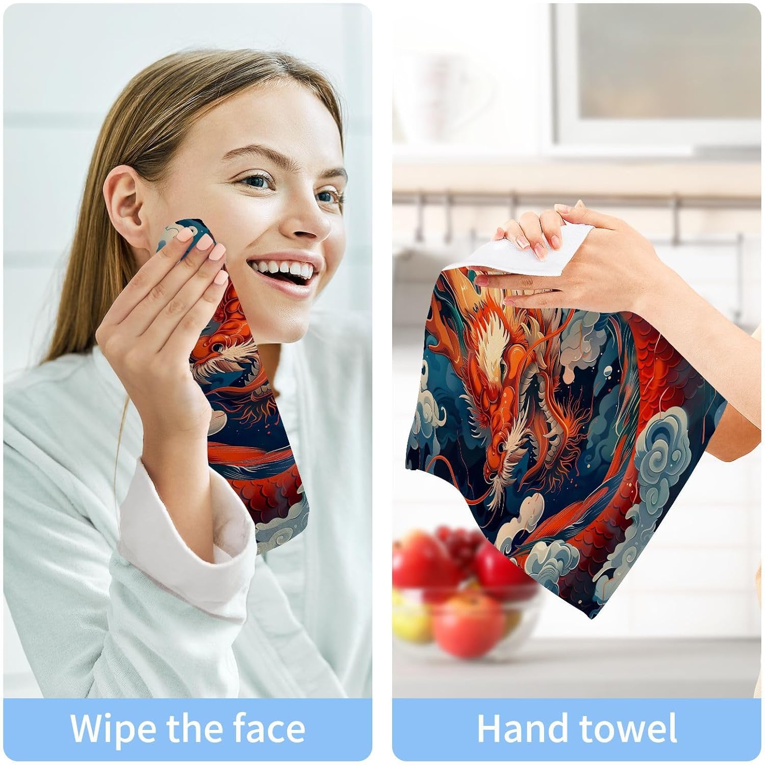 Modern Soft Face TowelsReusable 12x12 inch Washcloths