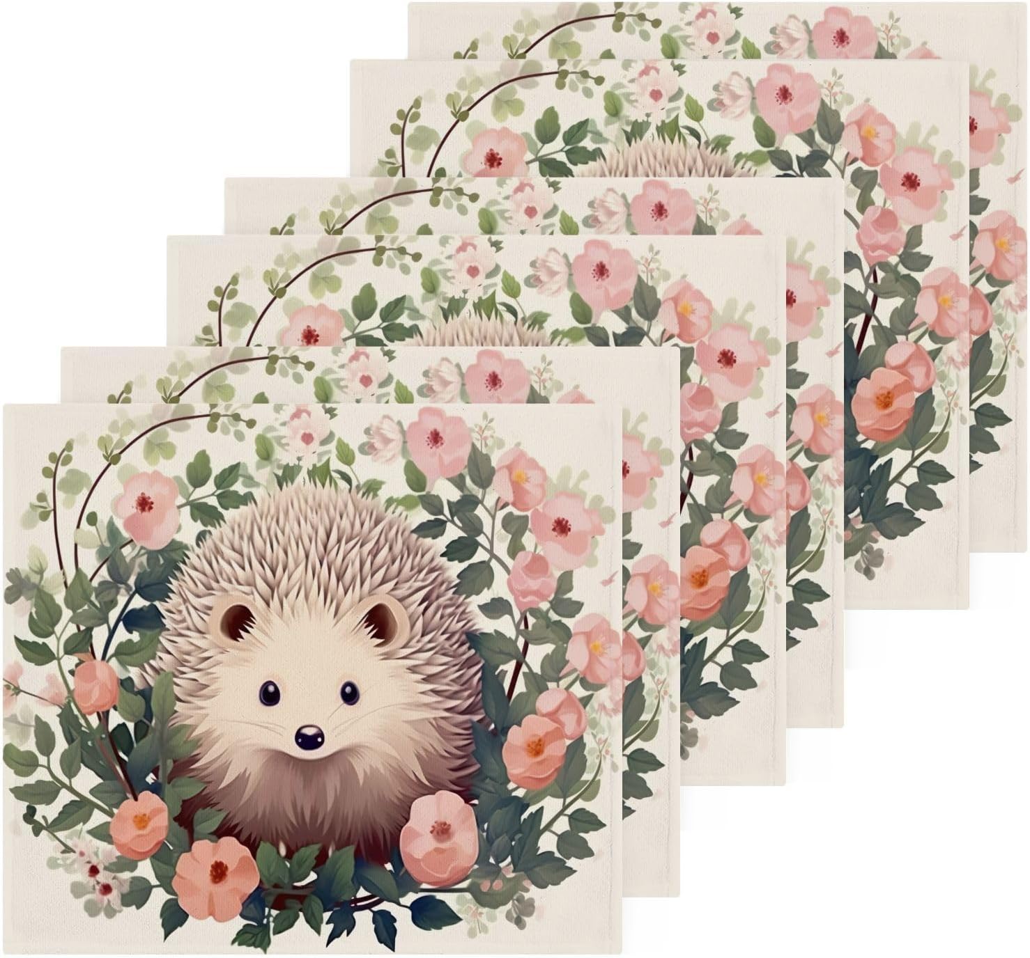 Hedgehog Washcloth for Babies Soft Absorbent Reusable Fingertip Towels