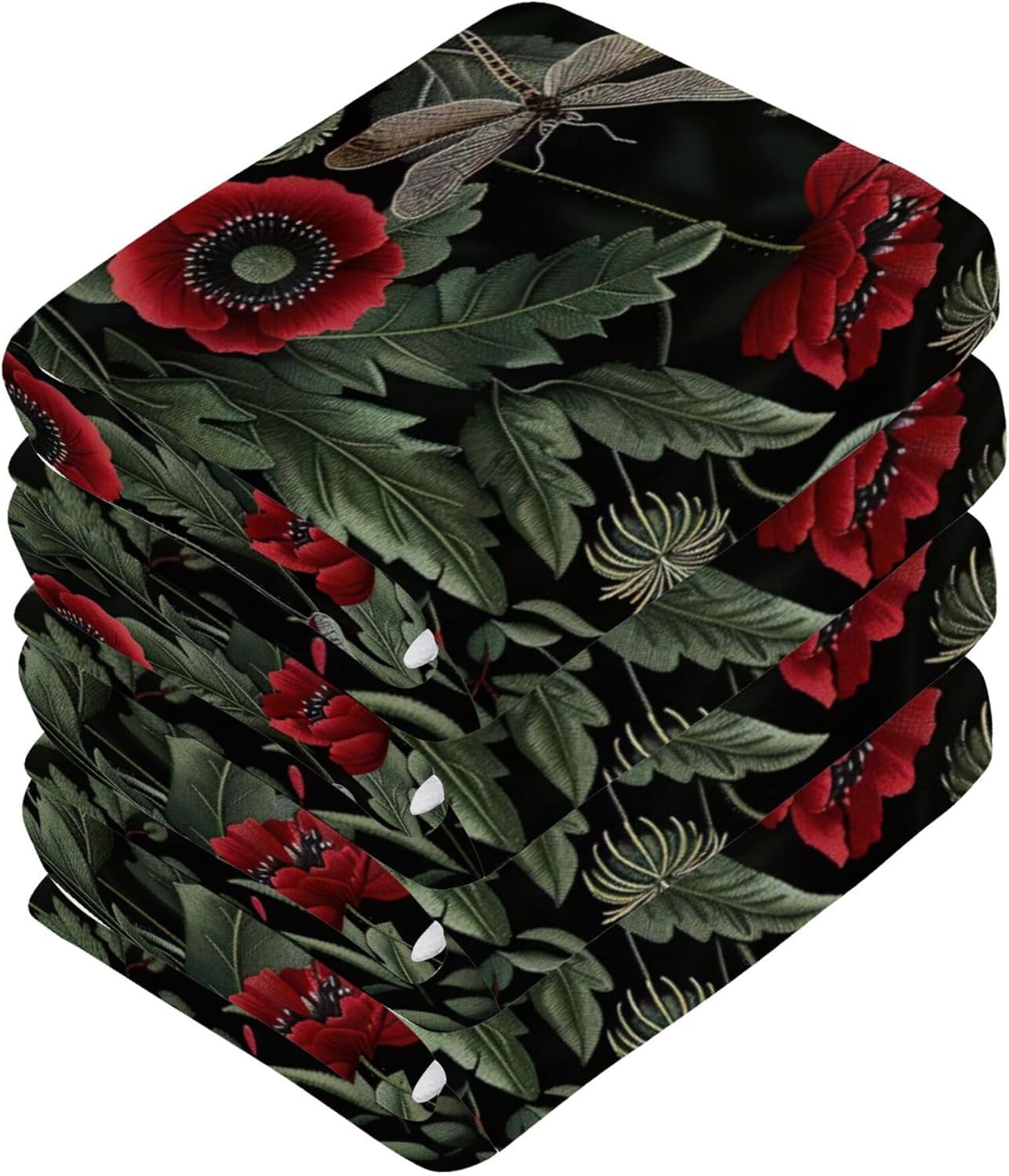 VIBUILD Xigua Roses Washcloths Set - Fast-Drying Multi-Purpose SafeReusable Stylish