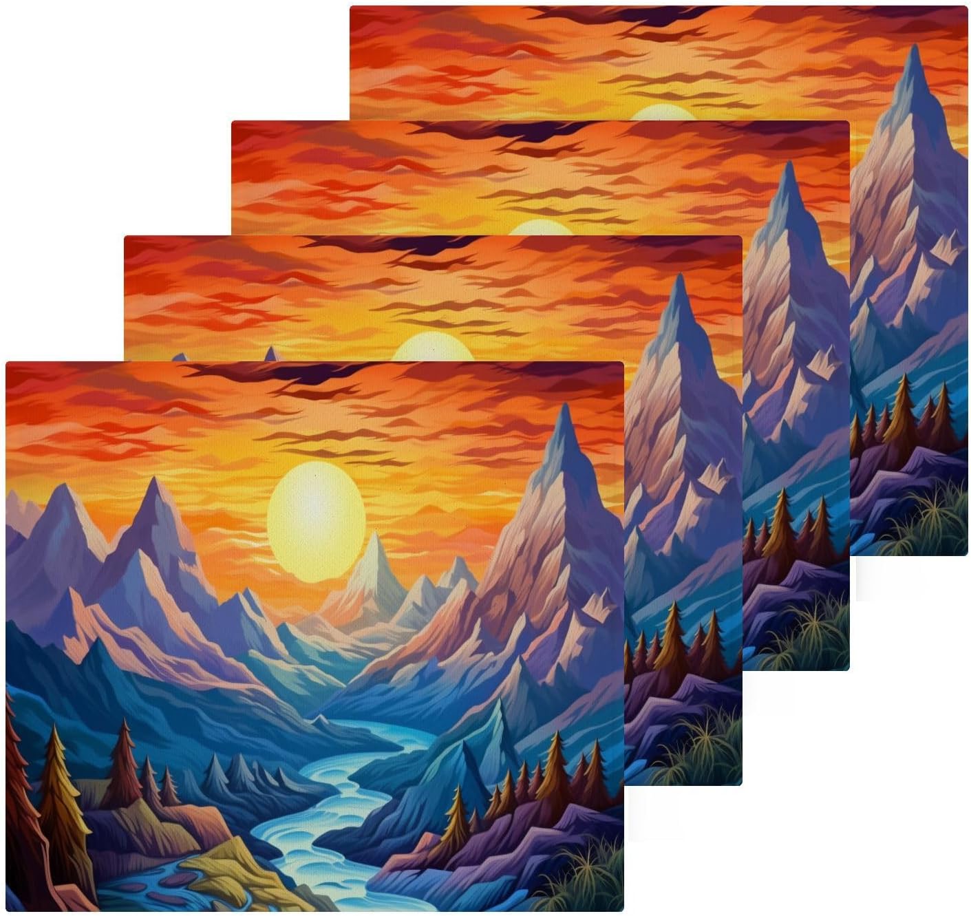 Nature Mountain Washcloth Set