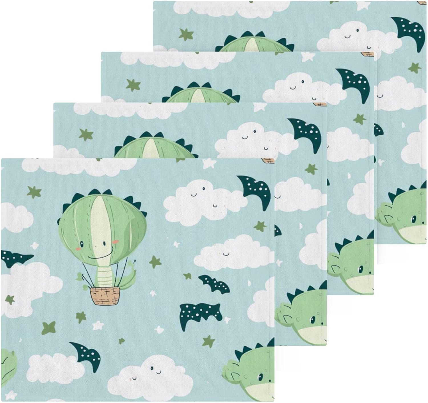 Stunning Green Dragon Washcloth Set Multi-Pack