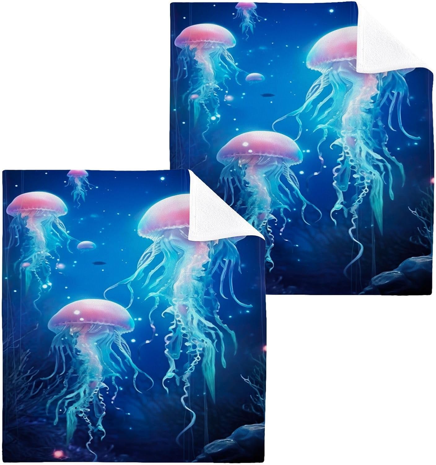 Yettasbin Face Hand Washcloth 2-Pack Soft Reusable 12x12