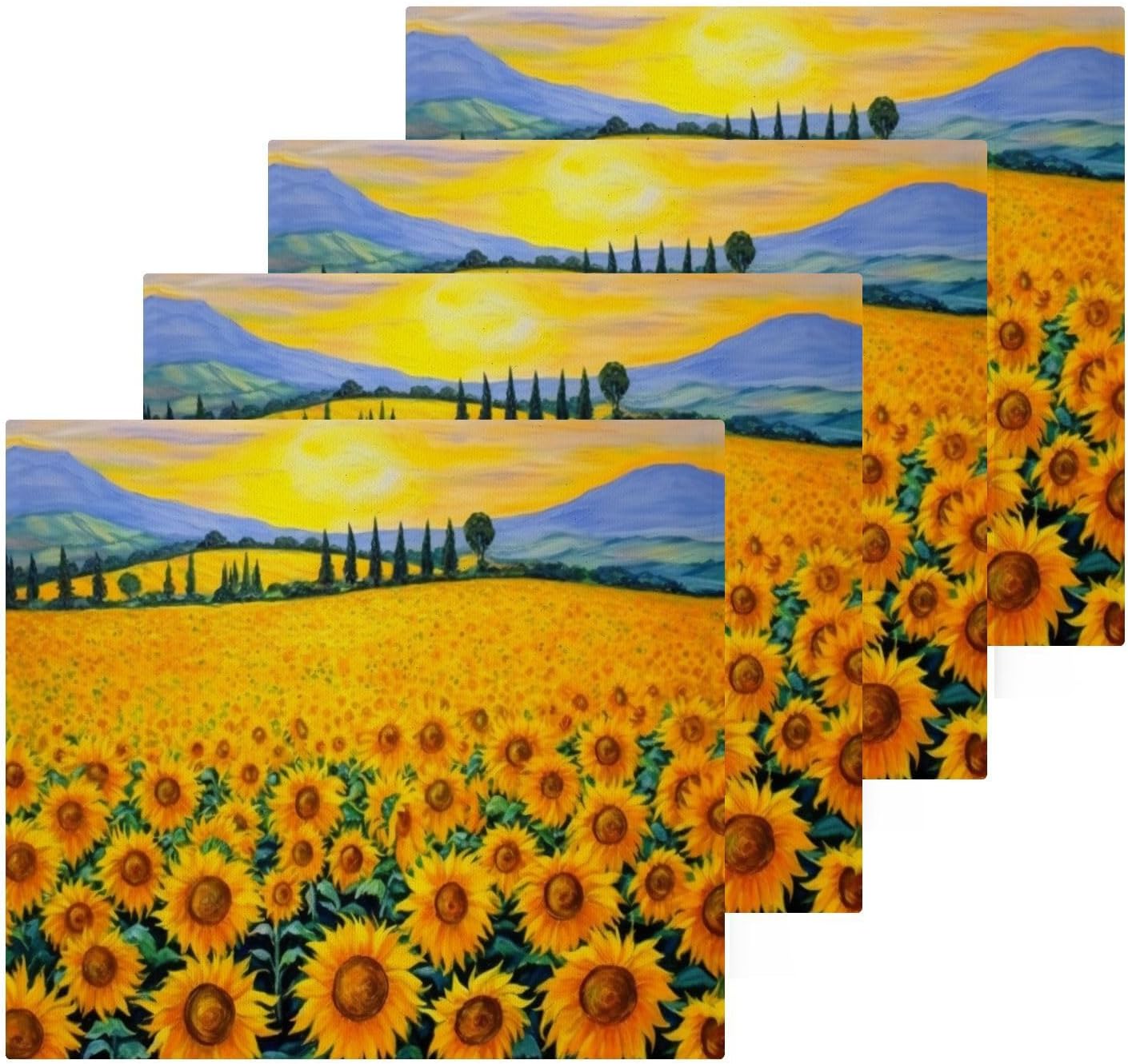 YETNASUNFLOWER Washcloth Set 2-Pack Soft Reusable Face Towels for Bath Beyond