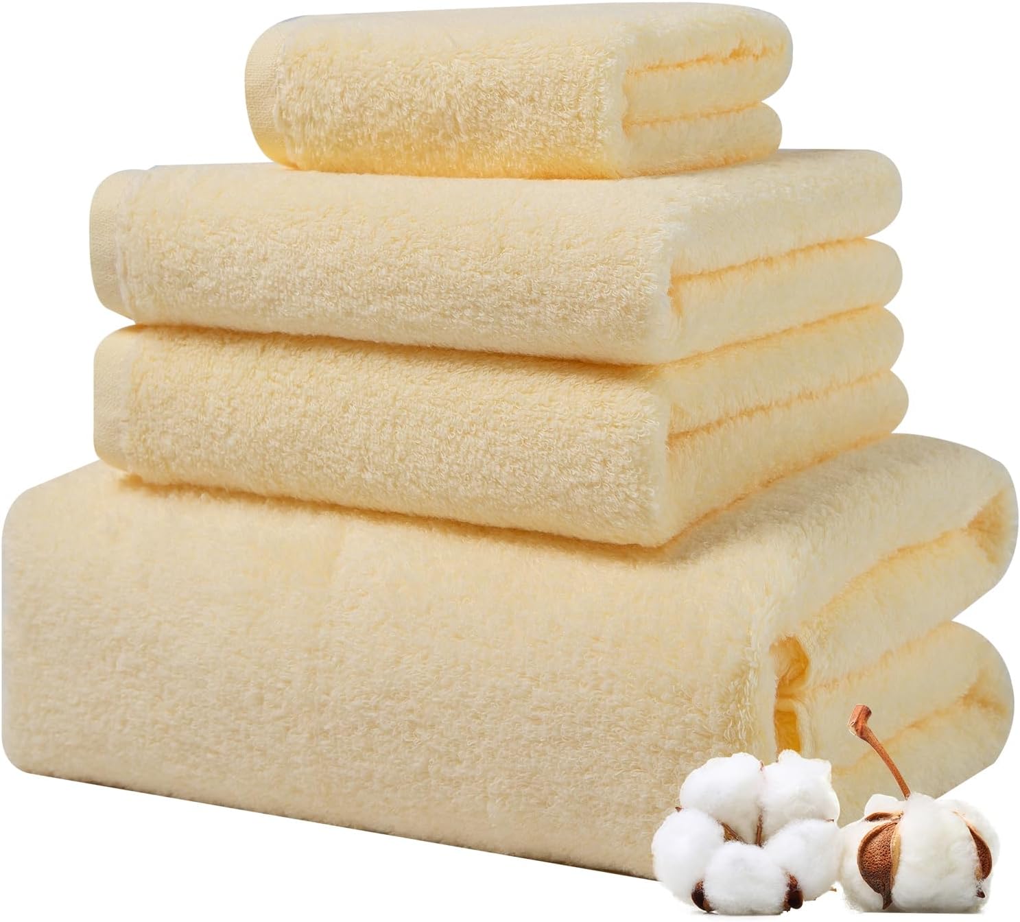 Luxury 4-Piece 100 Cotton Bath Towel Set