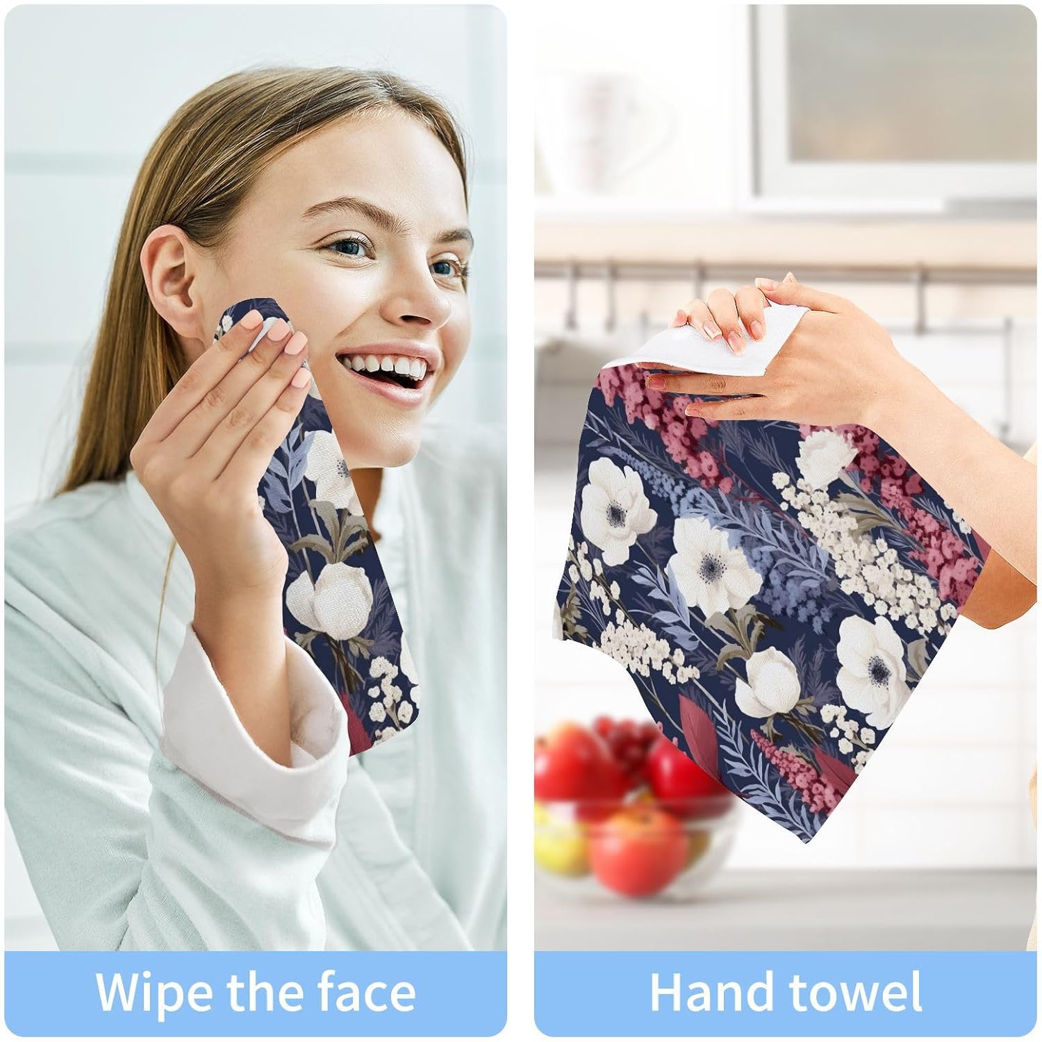 Herbal Wildflower Washcloth Set by YETTASBIN