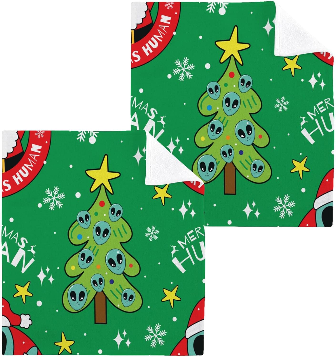 Xigua Christmas Santa Washcloth Set