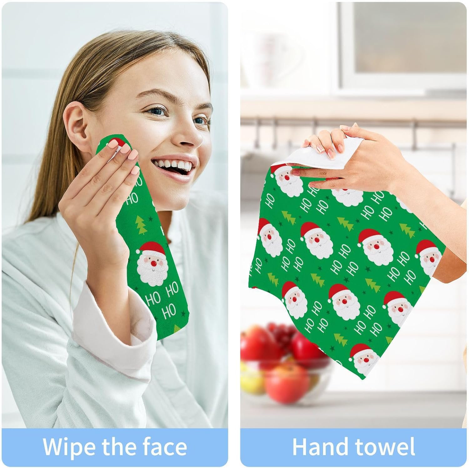 Christmas Santa Washcloth 2-Pack