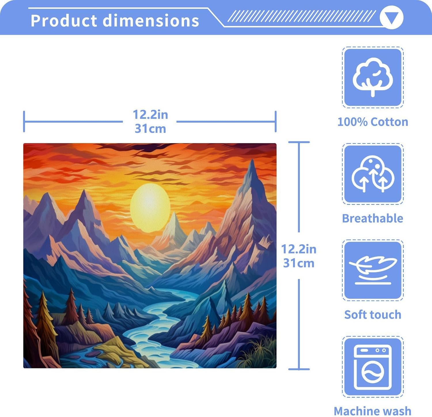 Nature Mountain Washcloth Set