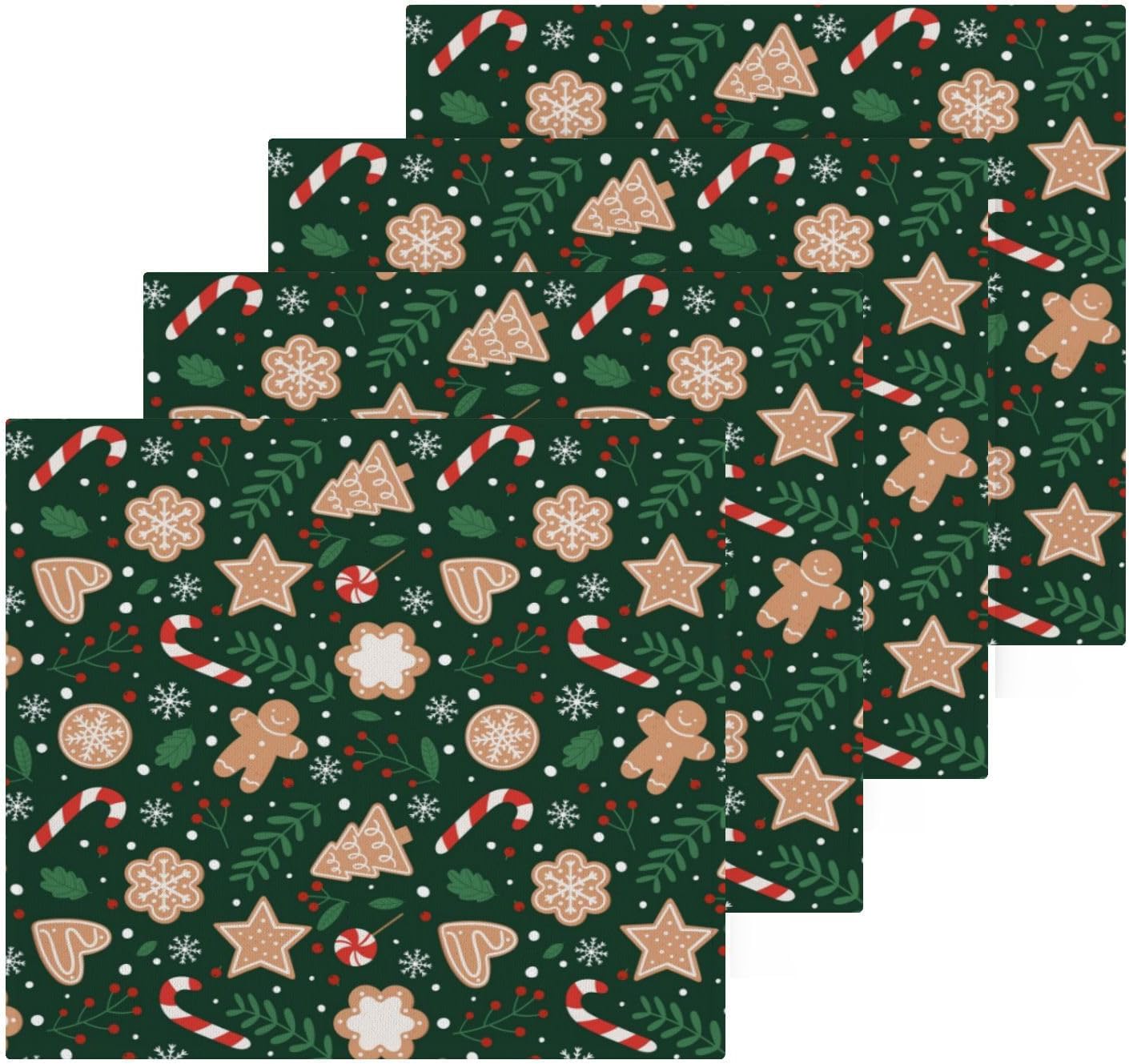 Perfect Christmas Washcloths 12x12 Icy Soft Reusable Face Towels