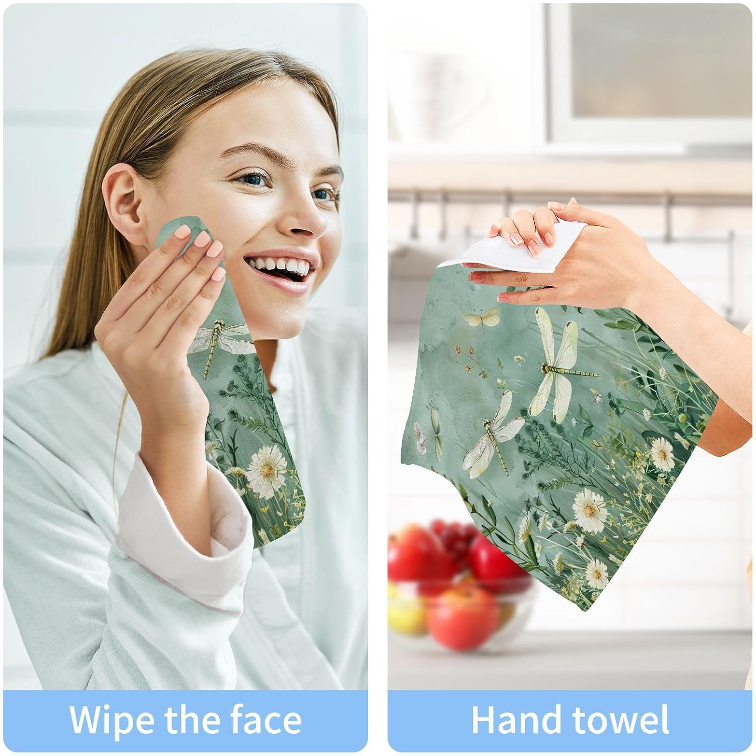 Hand-Crafted Soft- Dragonfly Washcloth 2 Pack