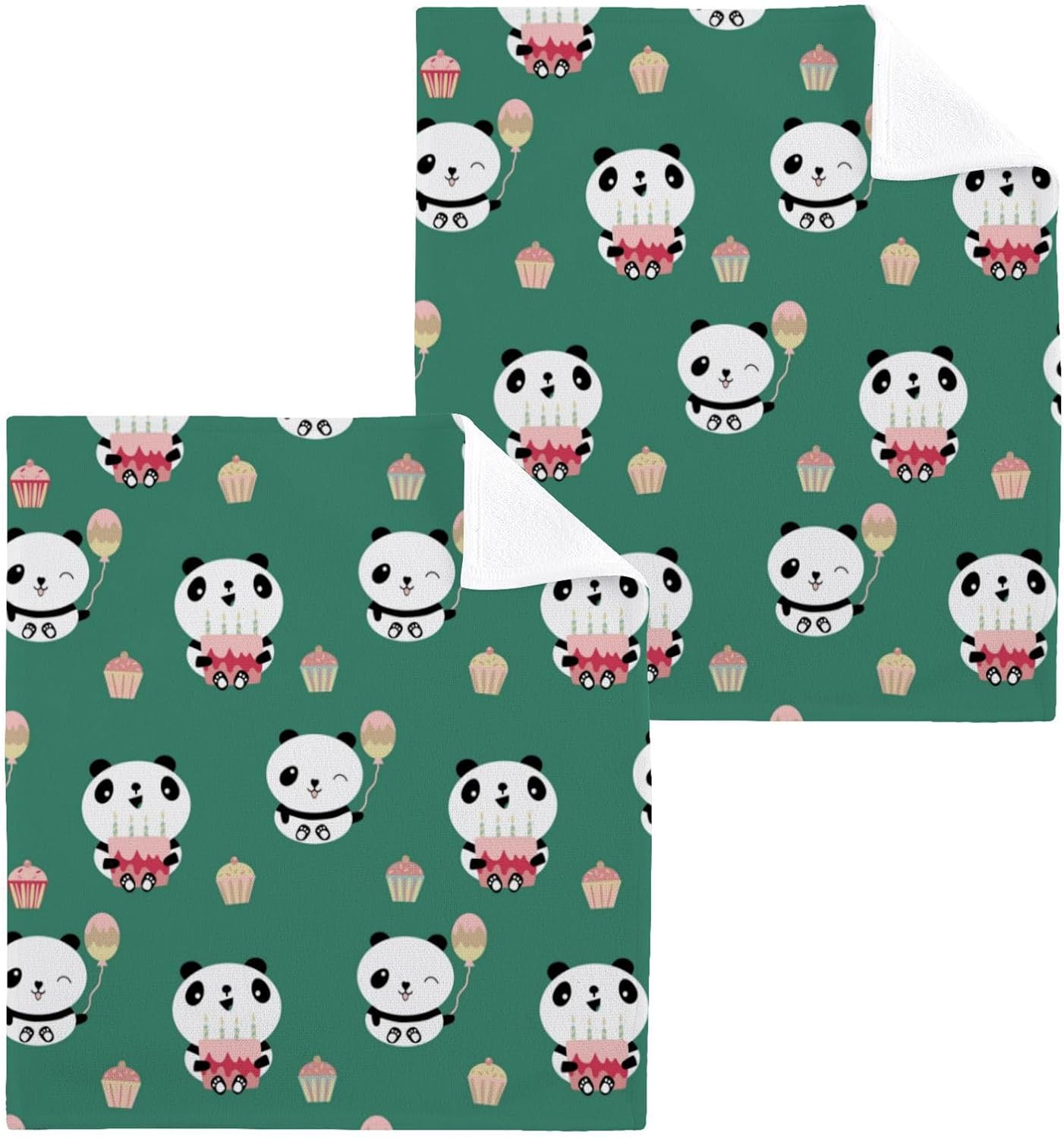 Yetchas Bin Cute Panda Washcloth Set for Baby