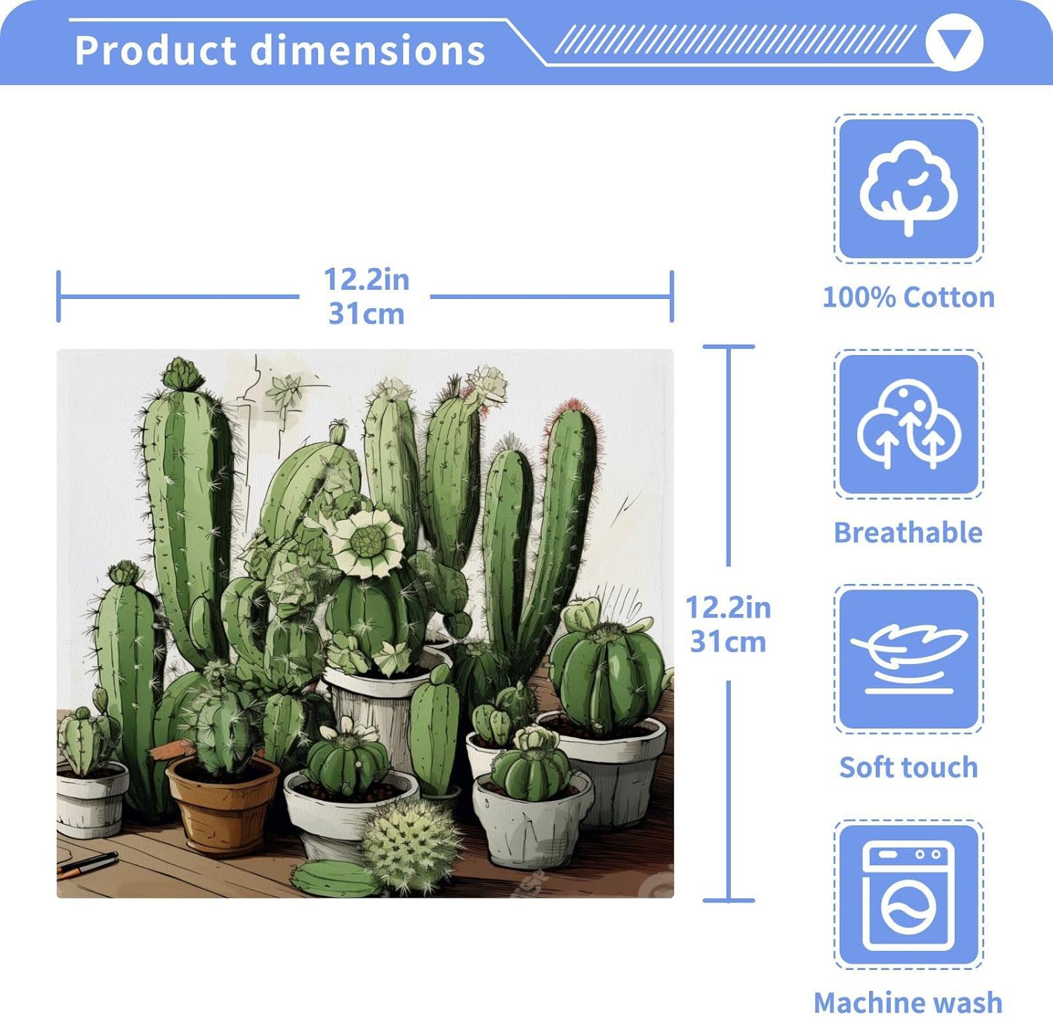 Cactus Washcloth 2-Pack