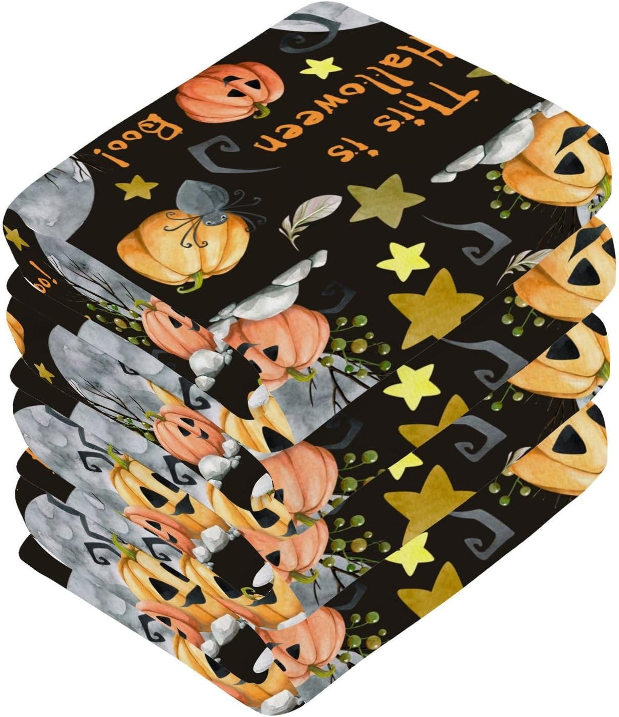 Halloween pumpkin washcloths Perfect Bath Gym Essentials