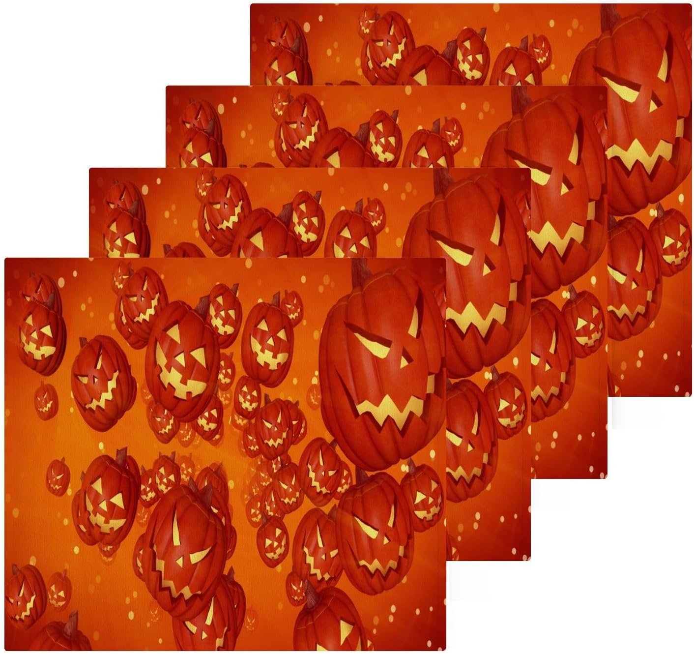 Halloween Pumpkin Washcloths Soft Reusable Durable for Babies Adults