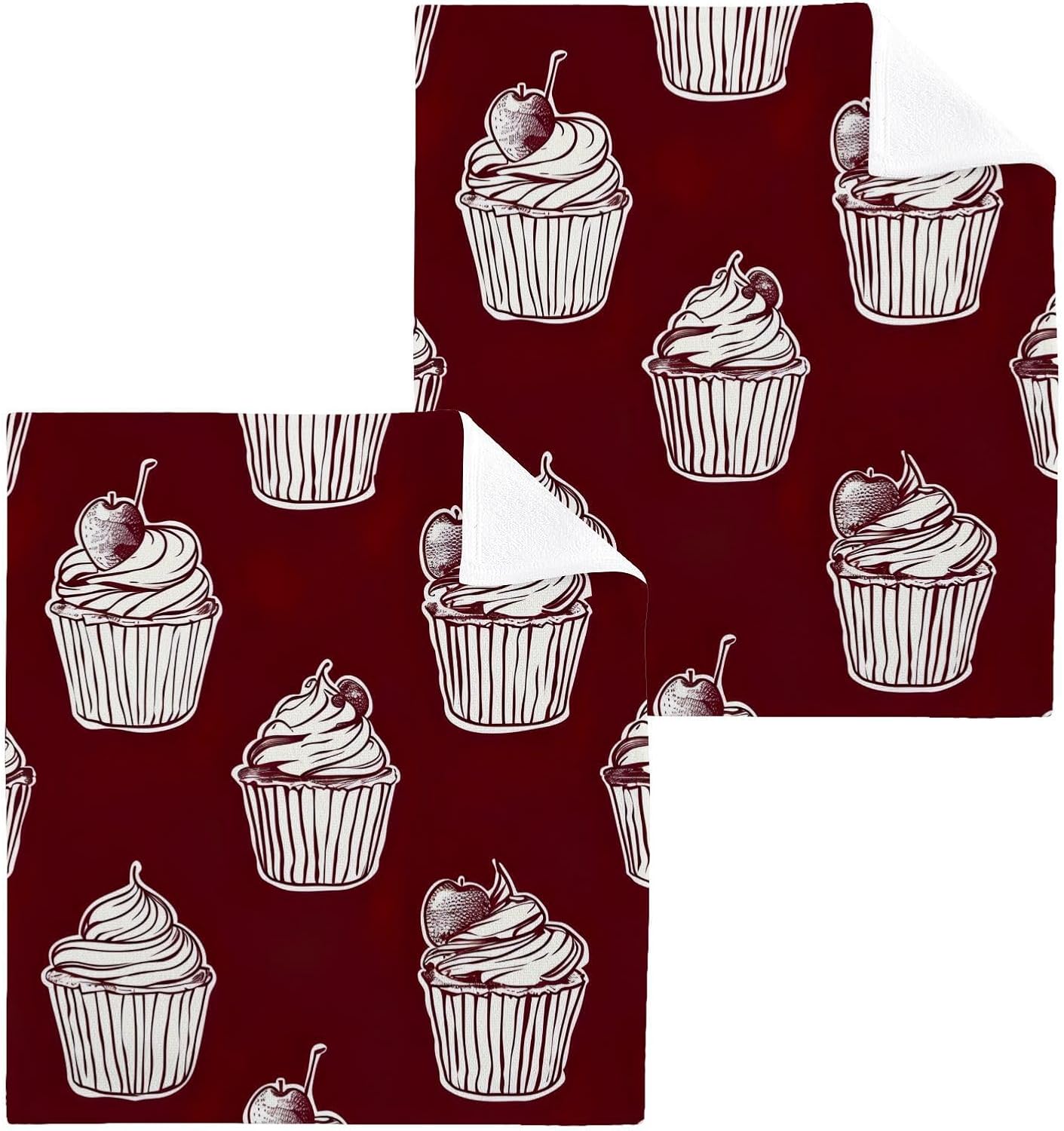 Soft Absorbent Cupcake Washcloths