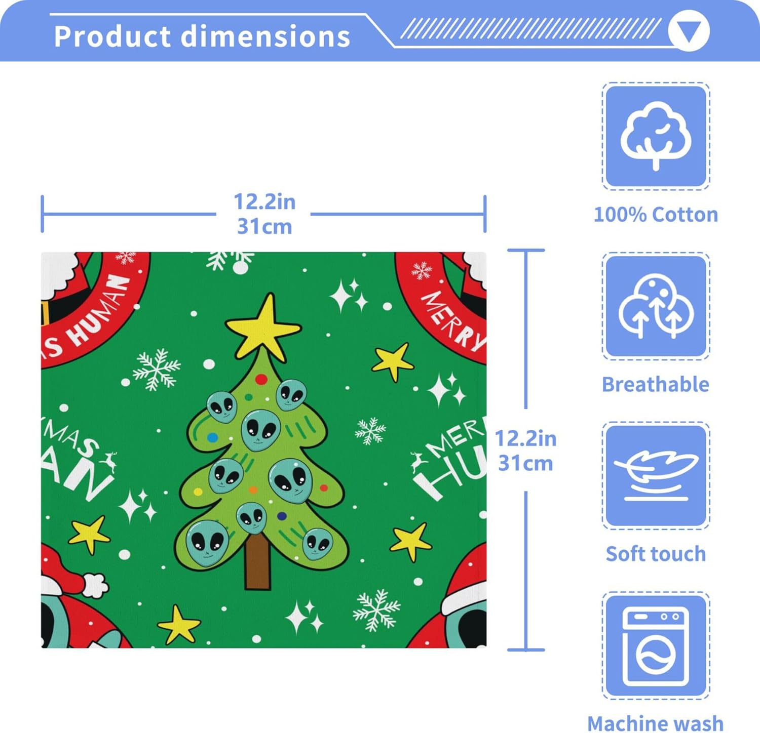 Xigua Christmas Santa Washcloth Set