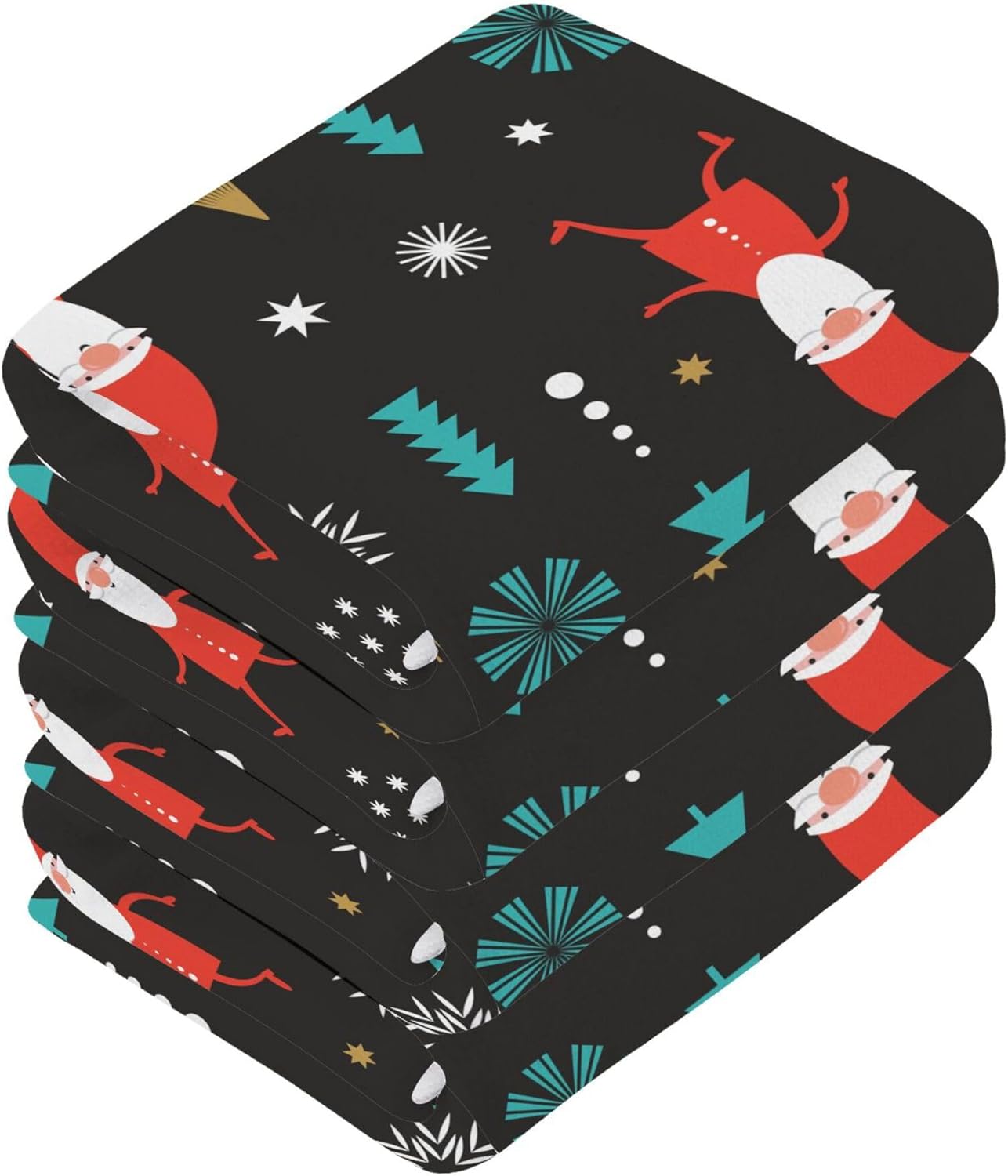 Christmas Gnomes Washcloth Set - Fast-Drying cotton for Home Kitchen