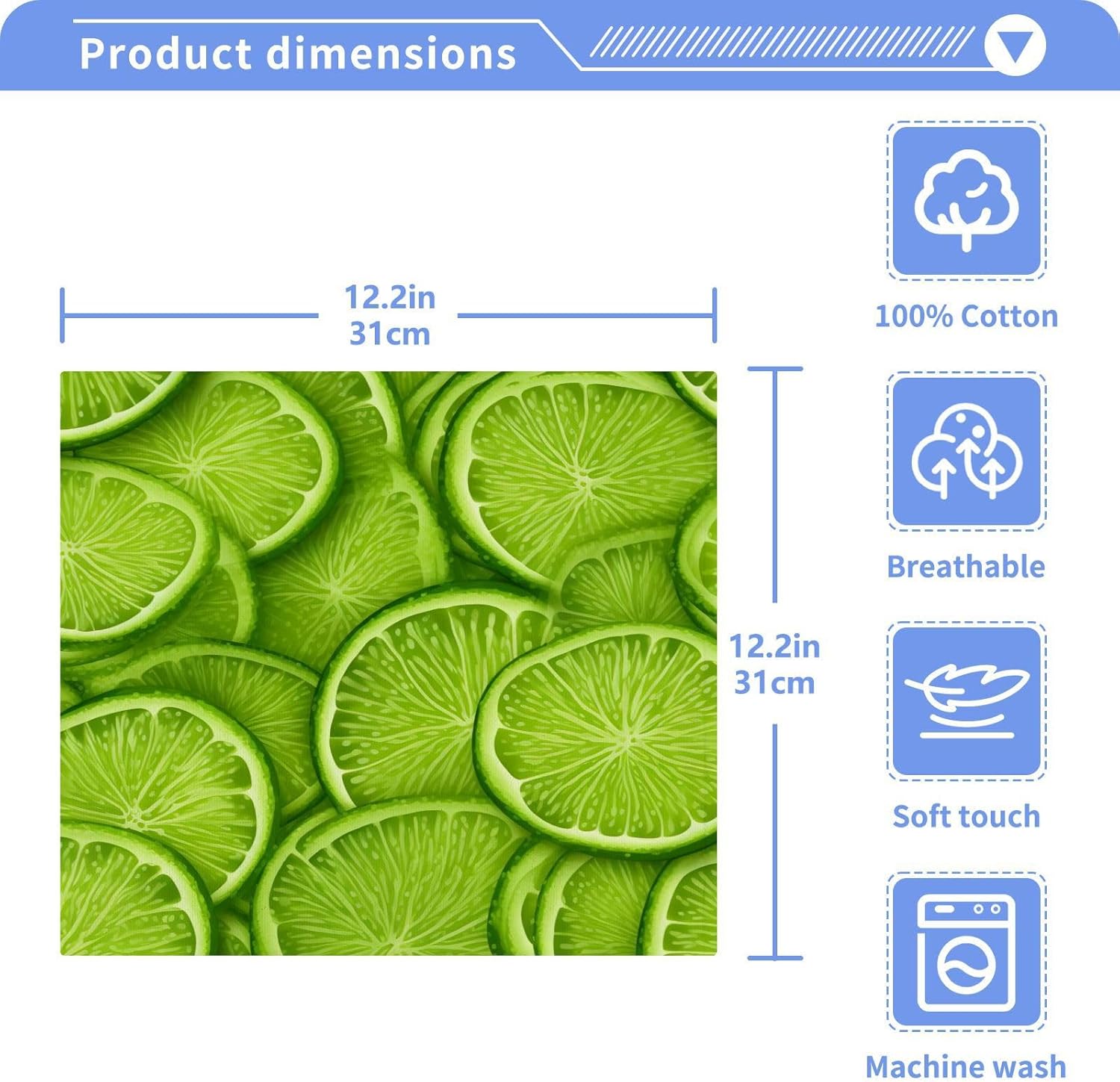Yeddatis Yettasin Lime Lemon Washcloth 2 Pack Set