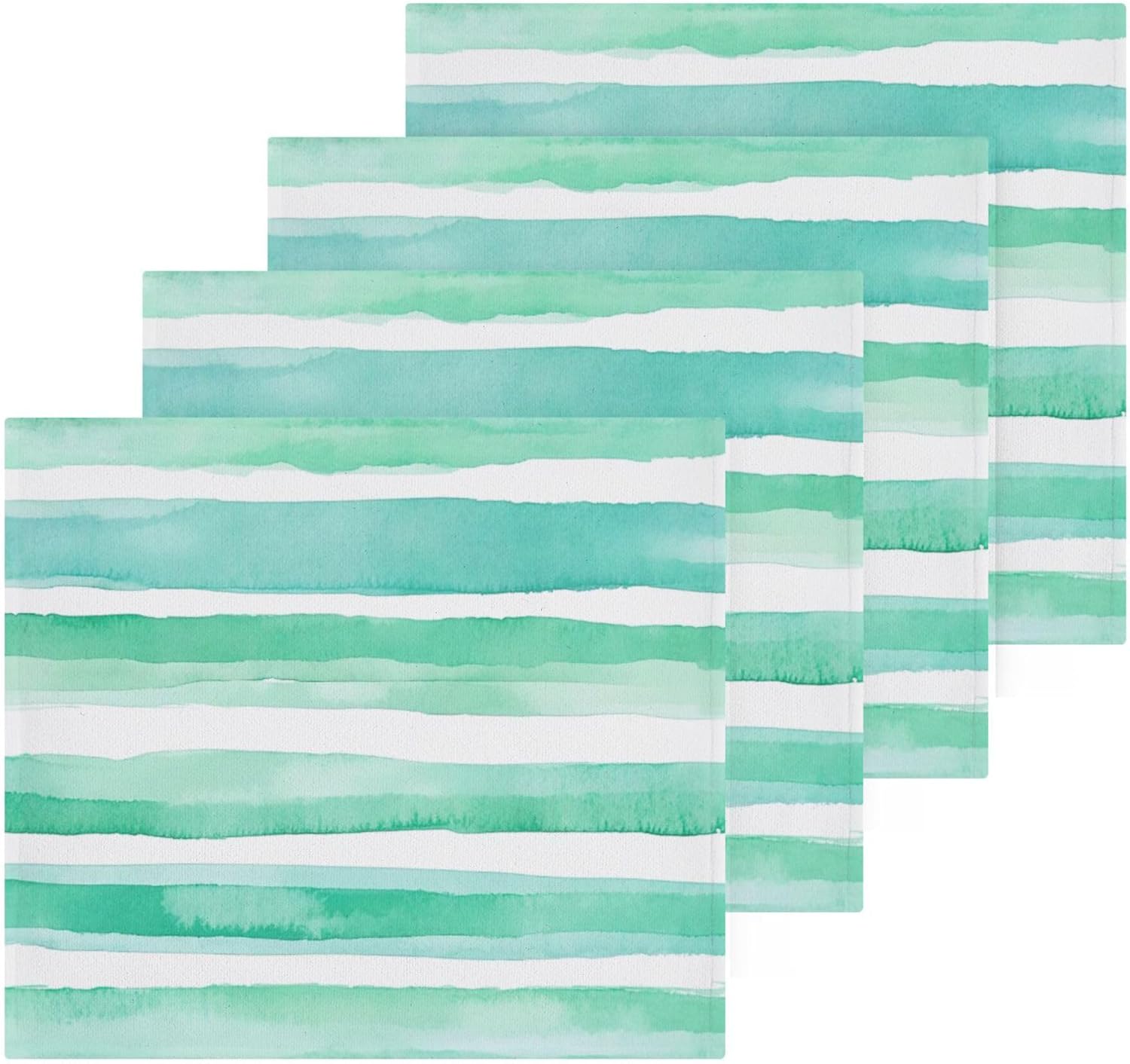 Xigua Green Watercolor Washcloth Set