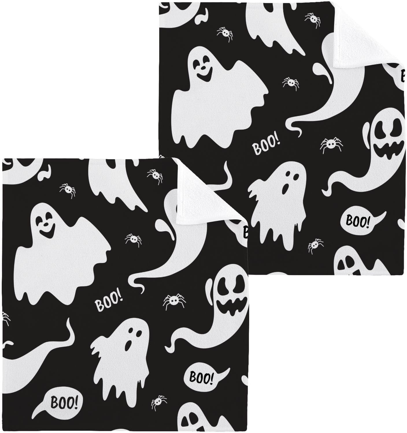 Halloween Ghost Washcloths 2-Pack