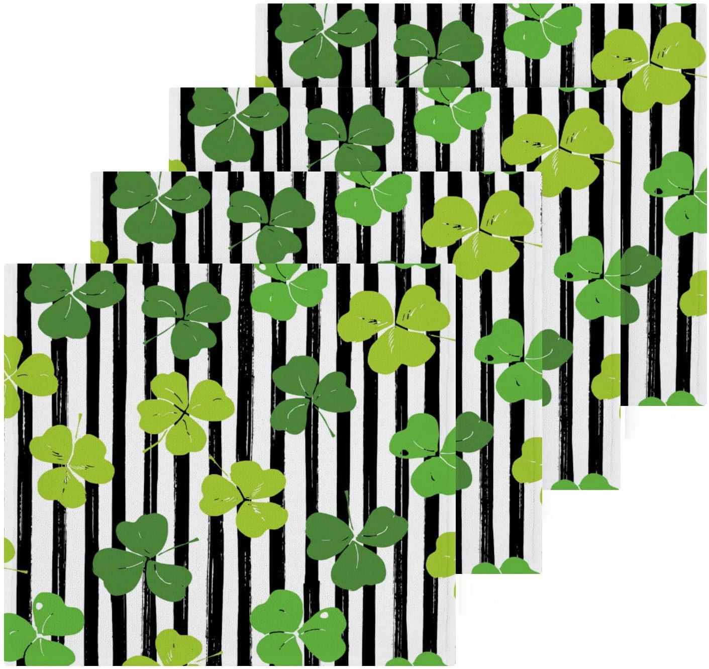 YETTASBIN St Patricks Day Shamrock Washcloths 2 Pack