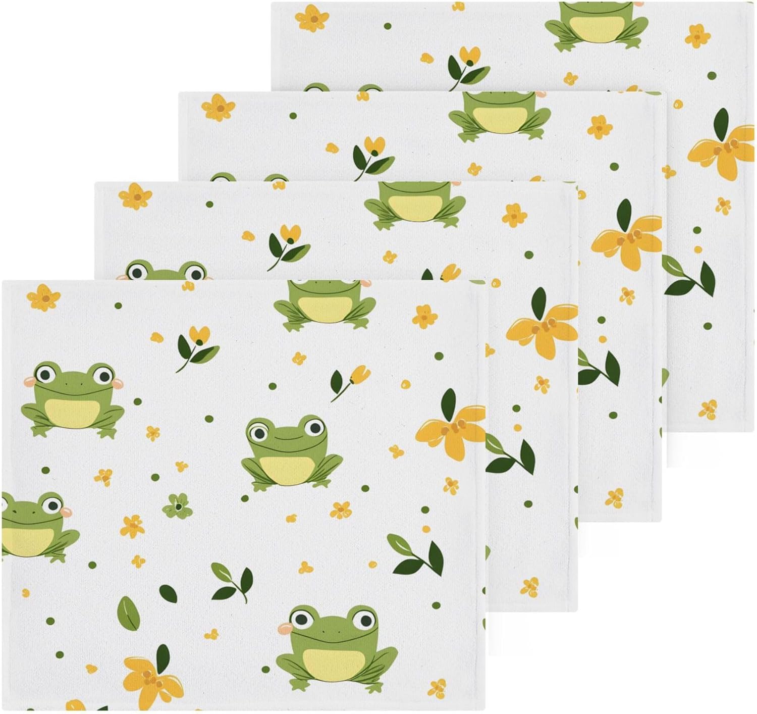Xigua Cute Frog Washcloth Set