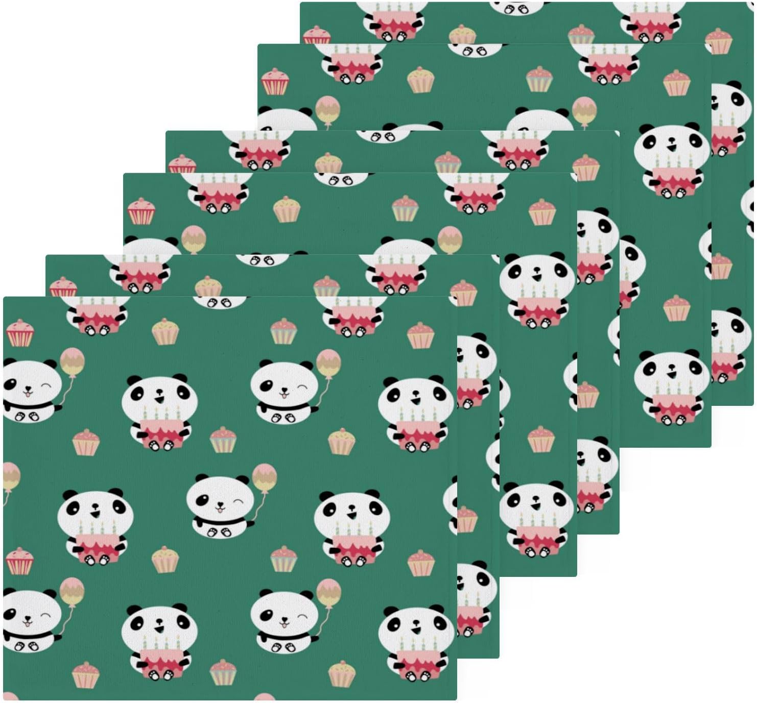 Yetchas Bin Cute Panda Washcloth Set for Baby