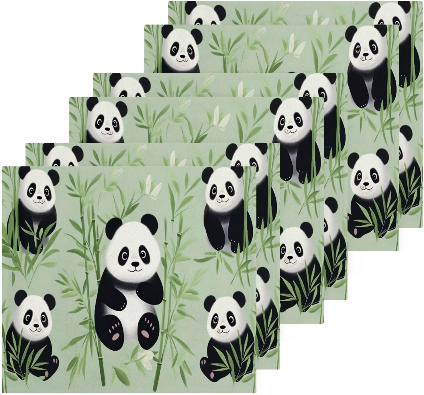 YETTASBIN Panda Washcloths 2 Pack Soft Absorbent Face Towels