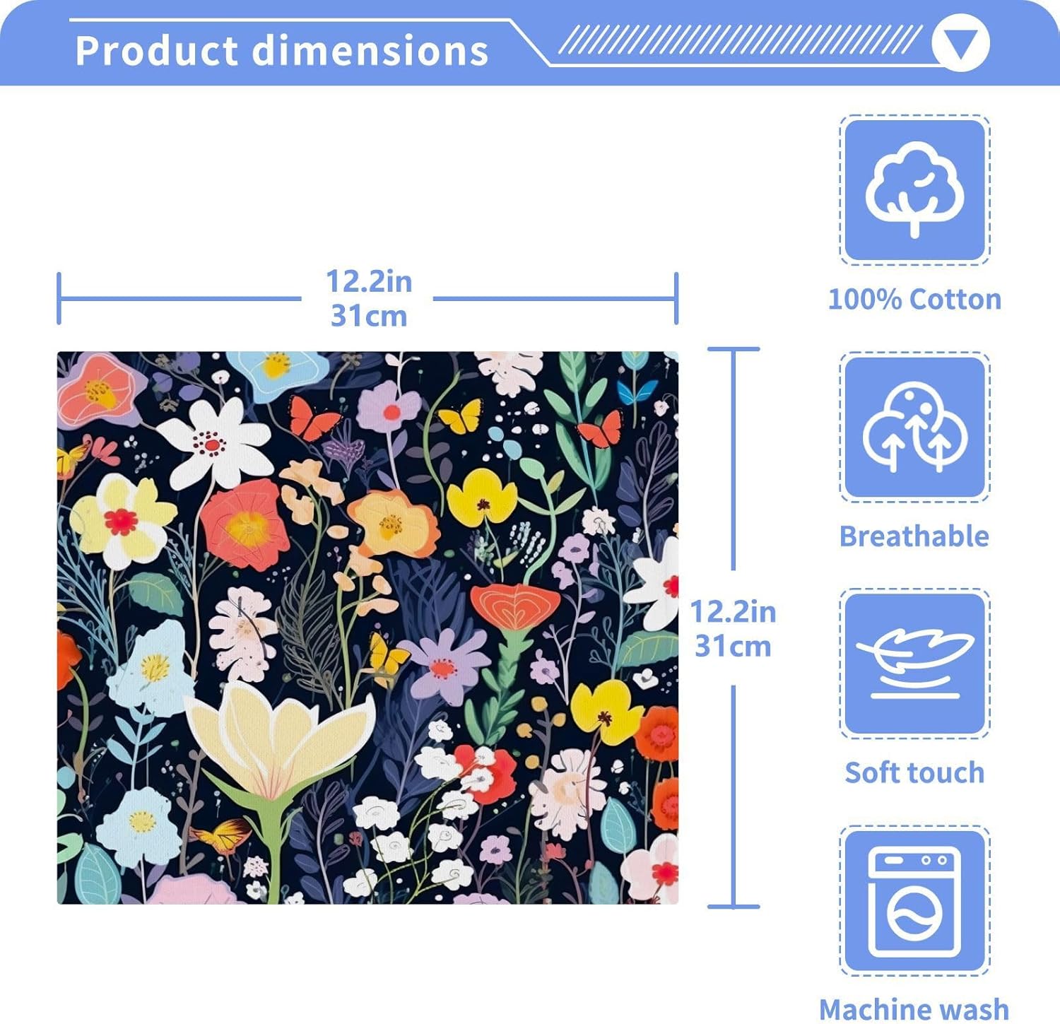 Sturdy Washcloth Set - Soft Absorbent Face Towels for Bath Swim Travel